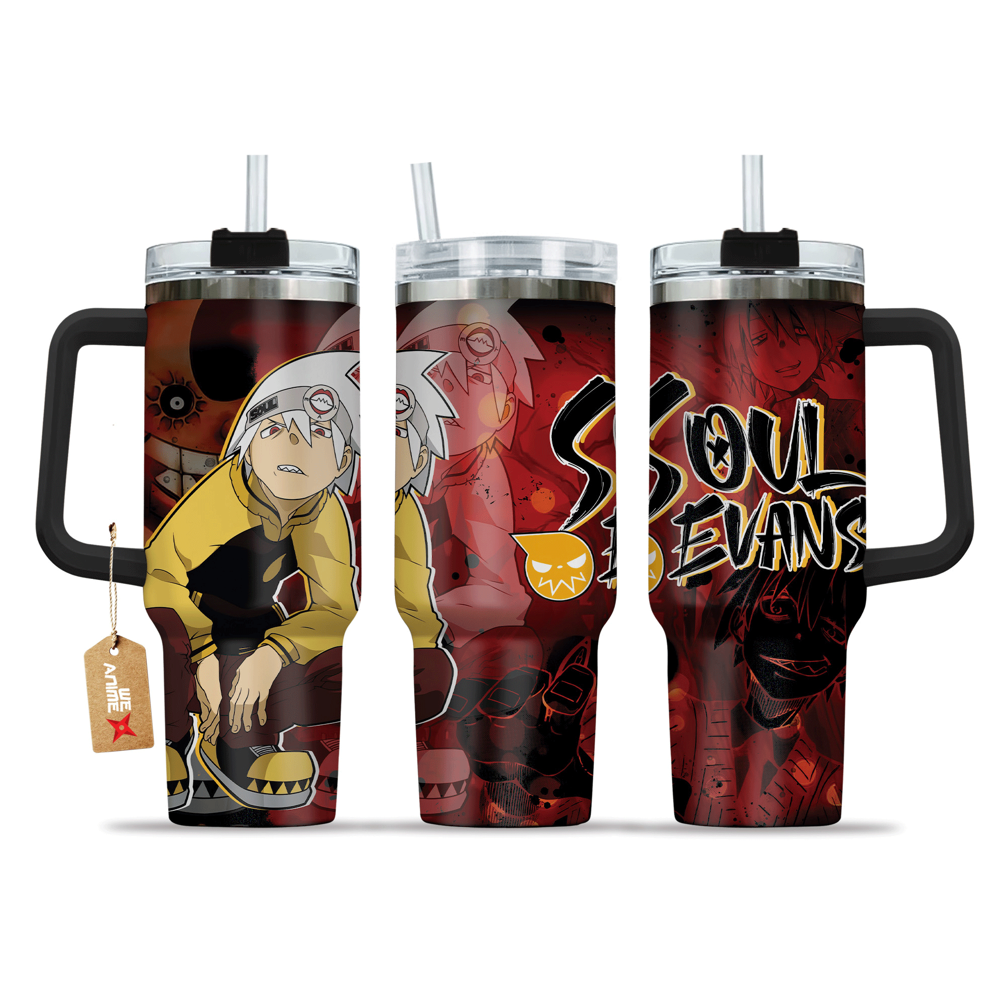 Soul Evans 40oz Tumbler Cup With Handle Anime Cup