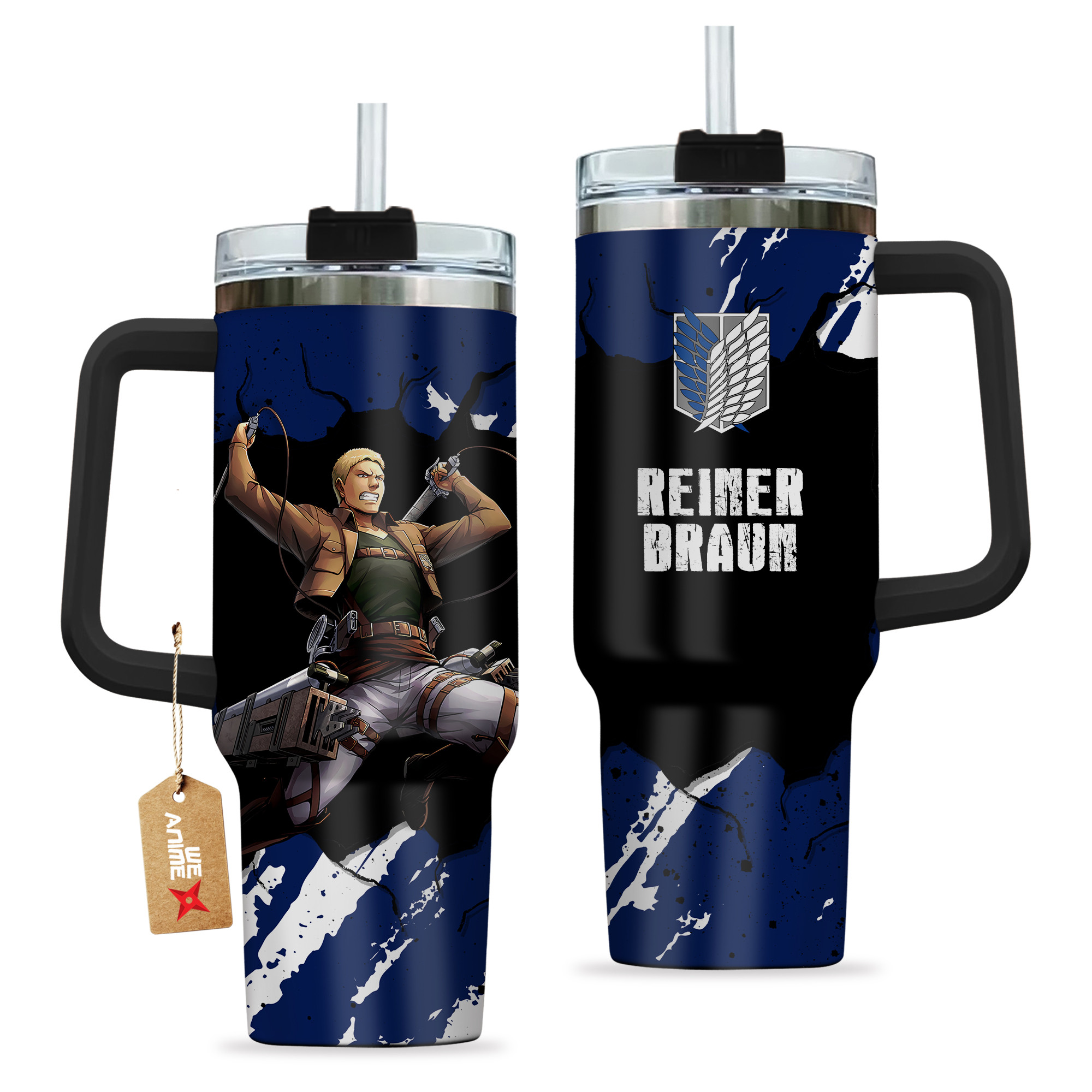 Reiner Braun 40oz Tumbler Cup With Handle Anime Cup