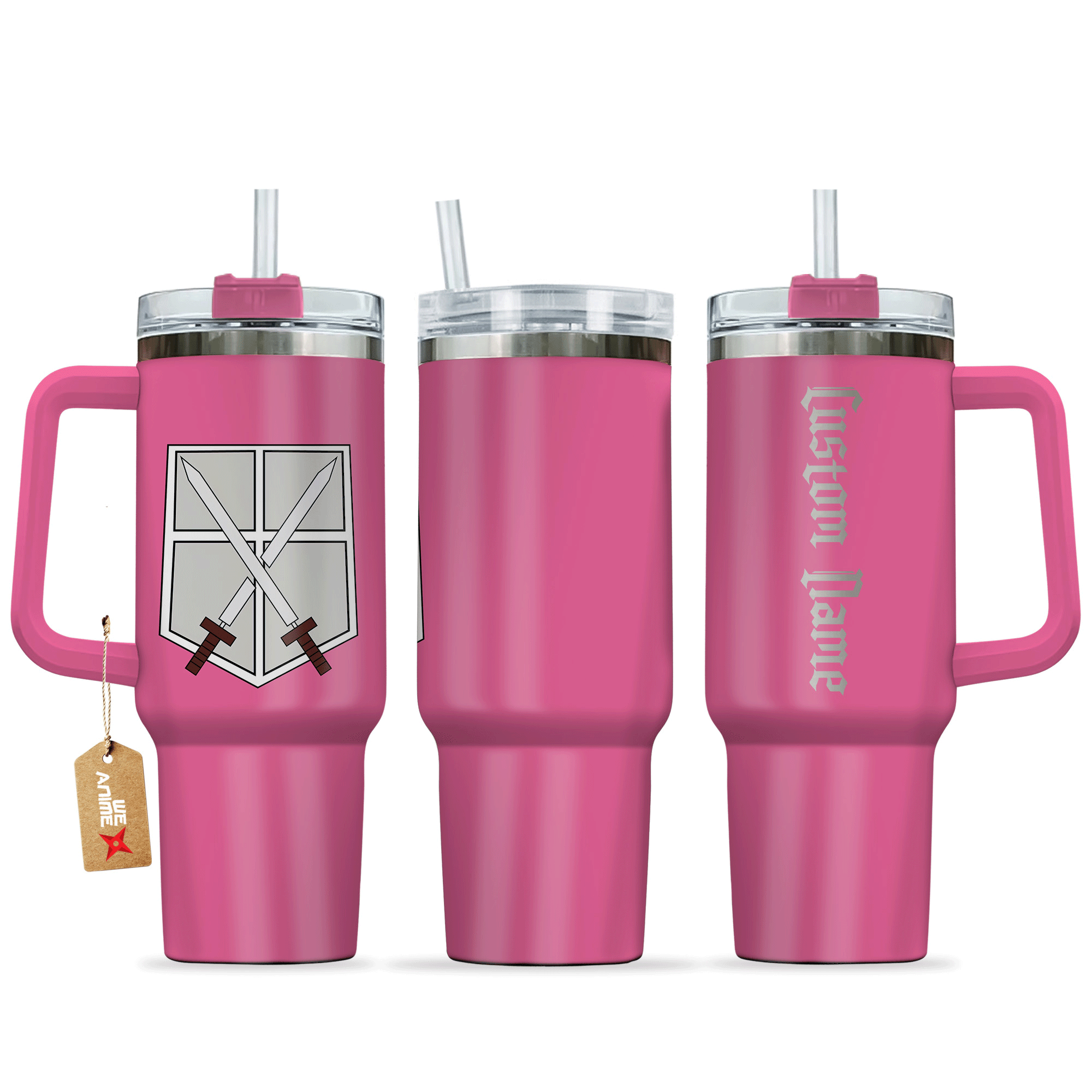 Training Corps 40oz Pink Tumbler Cup Name