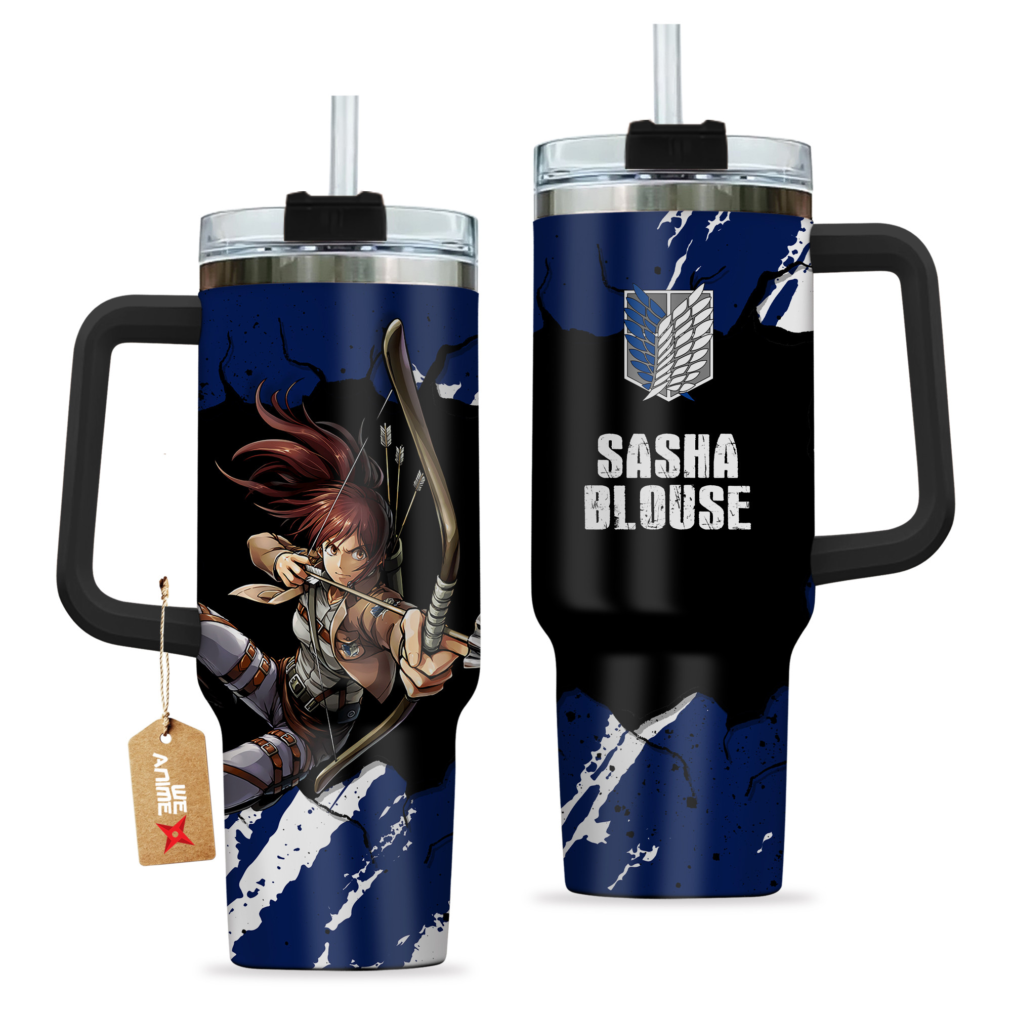 Sasha Blouse 40oz Tumbler Cup With Handle Anime Cup
