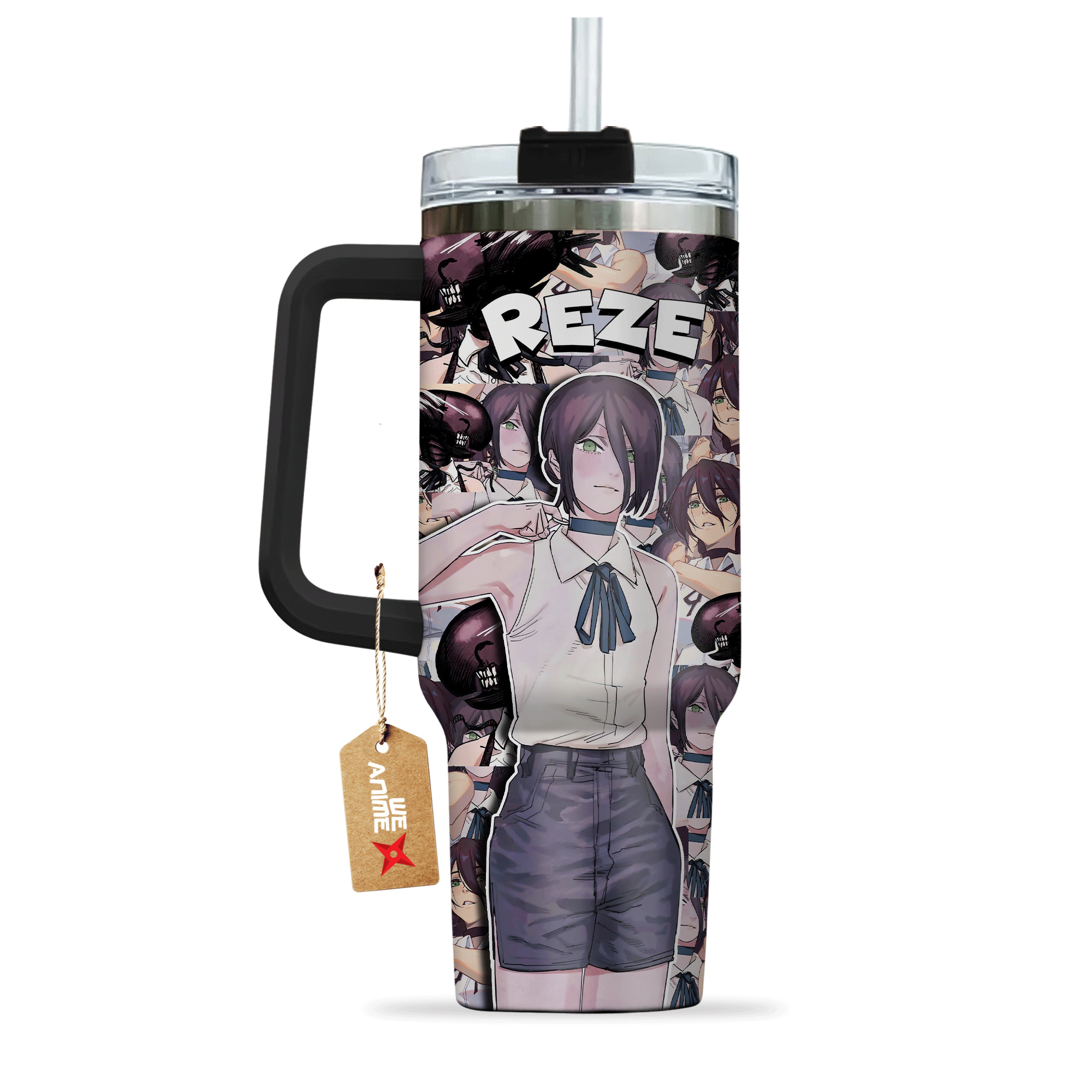 Reze 40oz Tumbler Cup With Handle Anime Cup