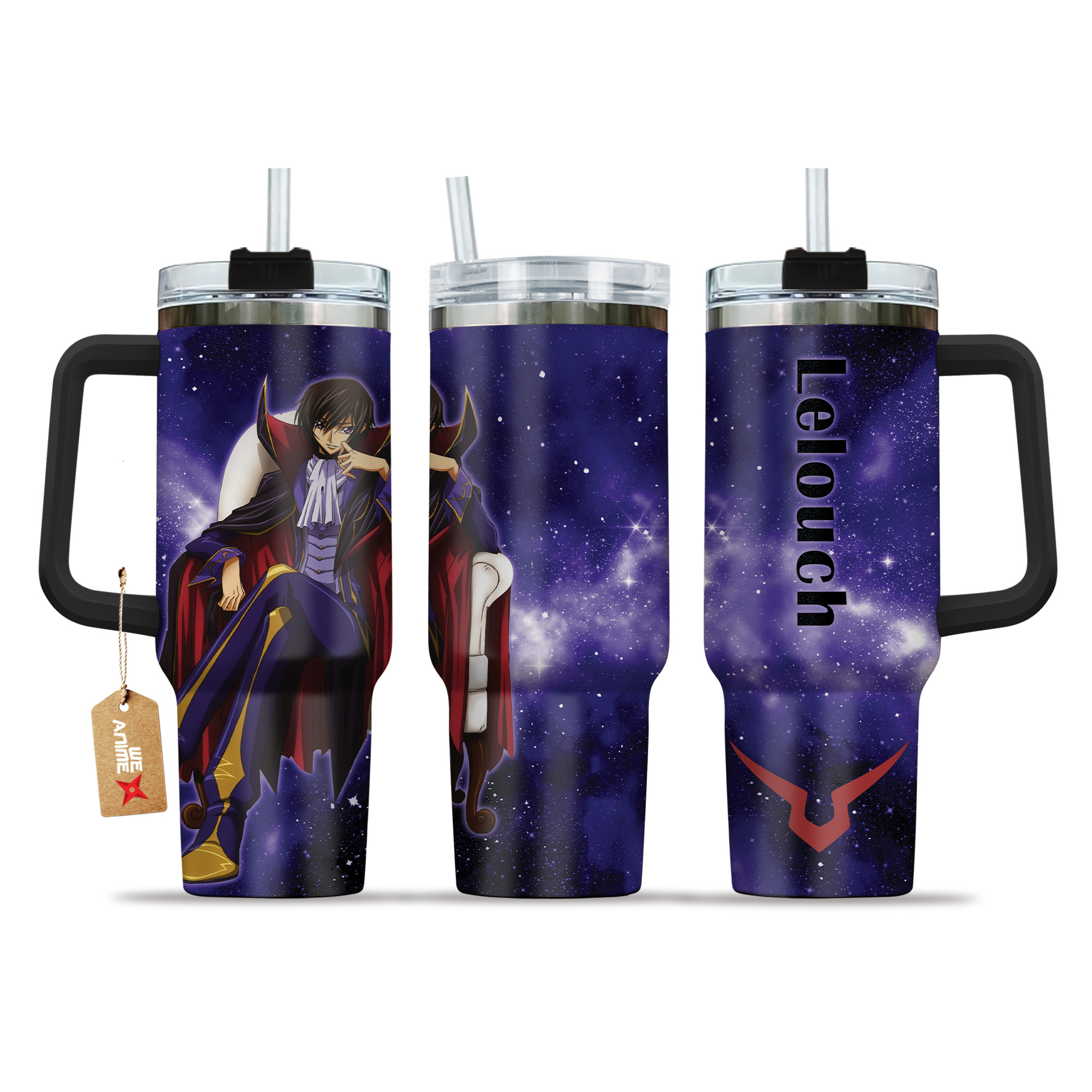 Lelouch Zero 40oz Tumbler Cup With Handle Anime Accessories