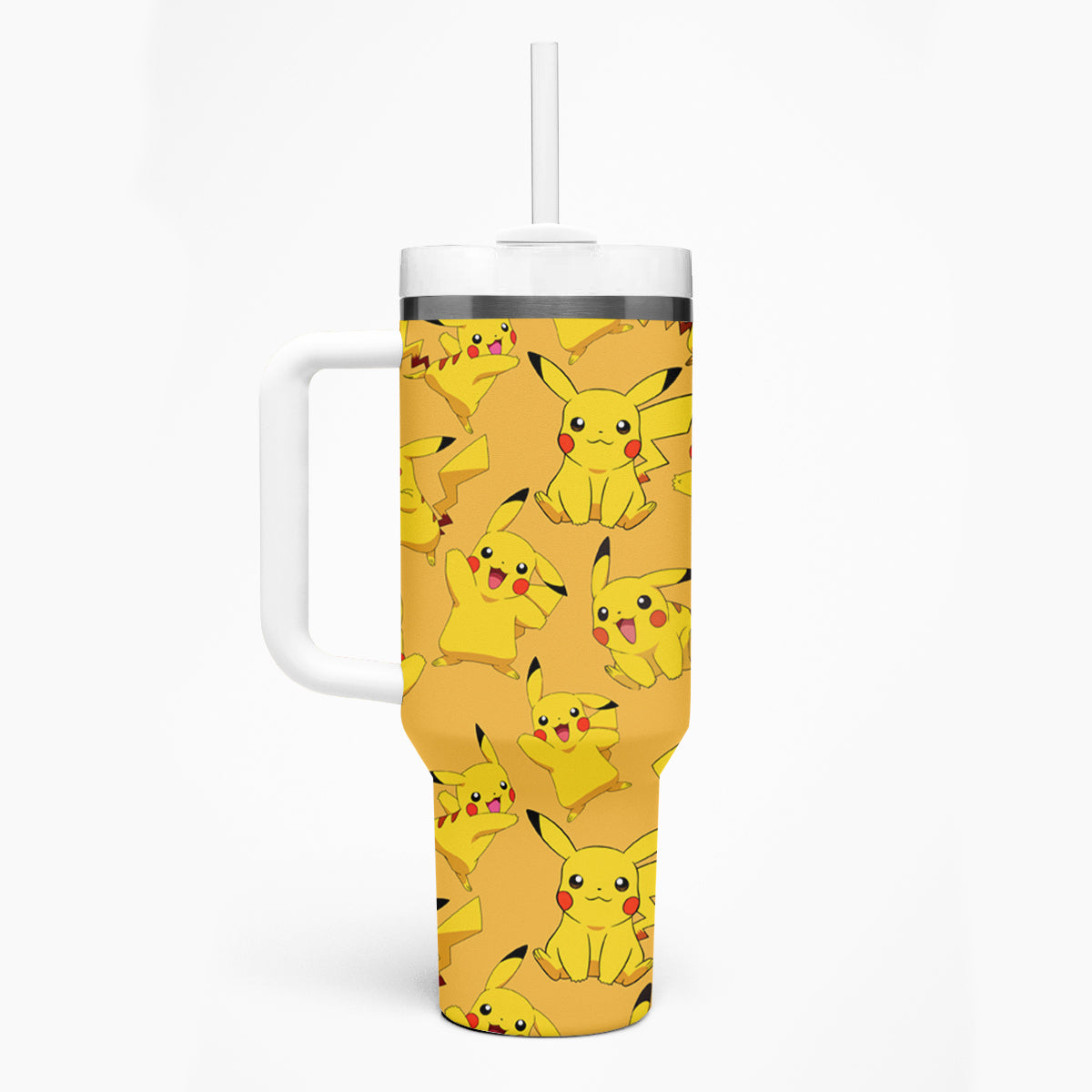 Pikachu 40oz Tumbler With Handle Pattern Style