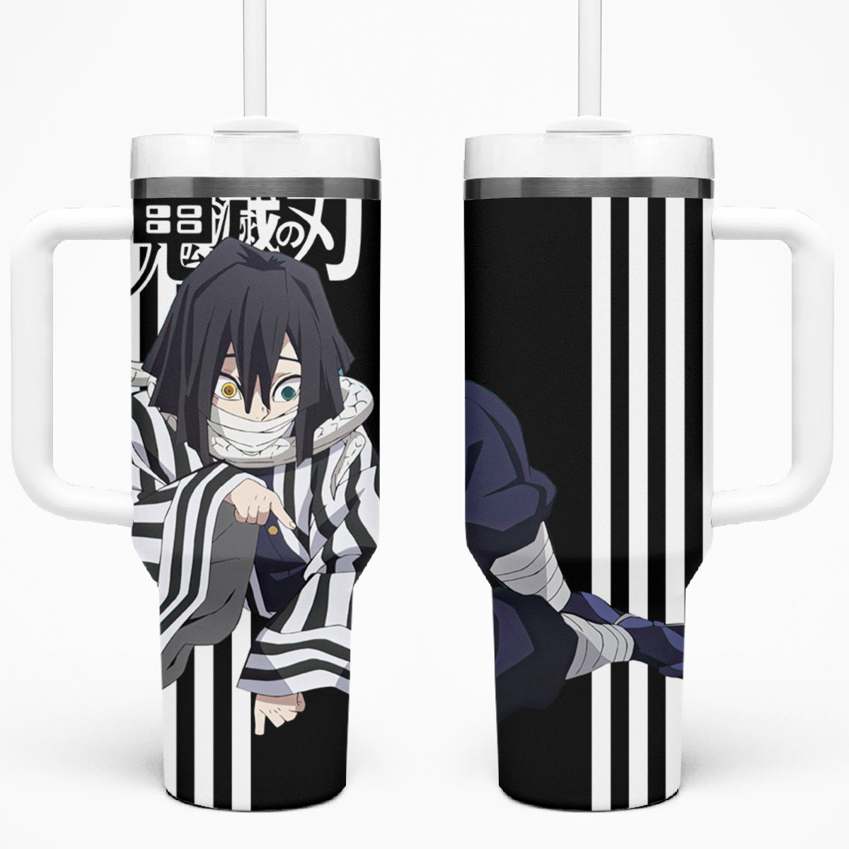 Obanai Iguro 40oz Tumbler With Handle Demon Slayer