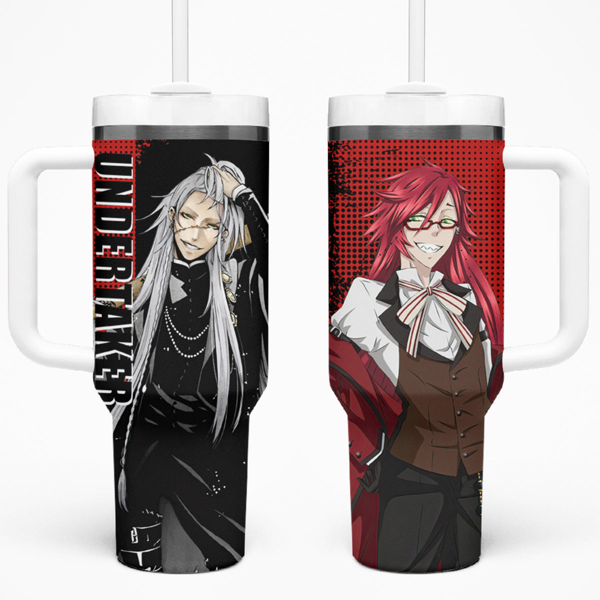 Undertaker 40oz Tumbler With Handle Black Butler