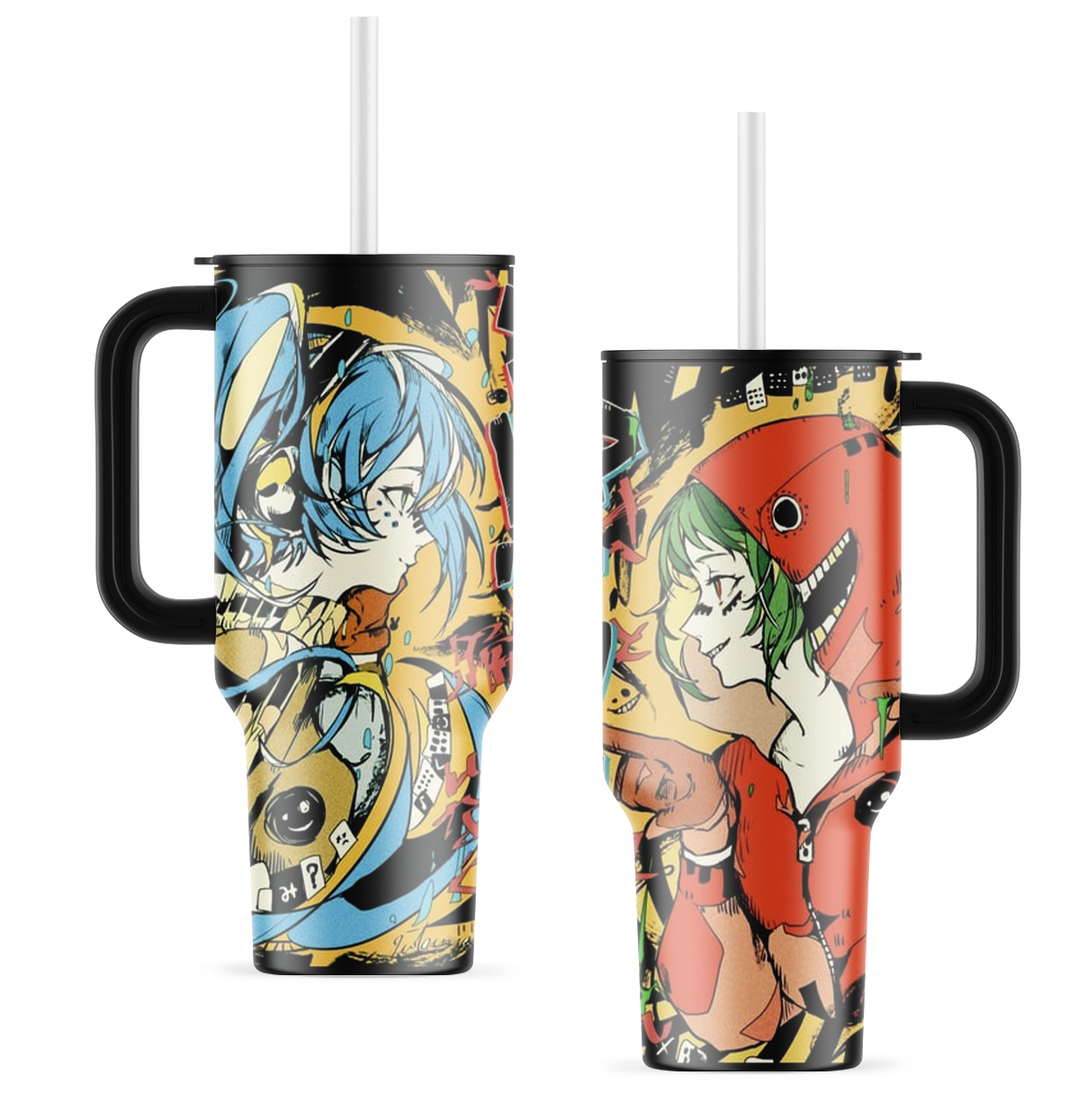 MIKU GUMI Coffee 40oz Tumbler With Handle | Exclusive Design