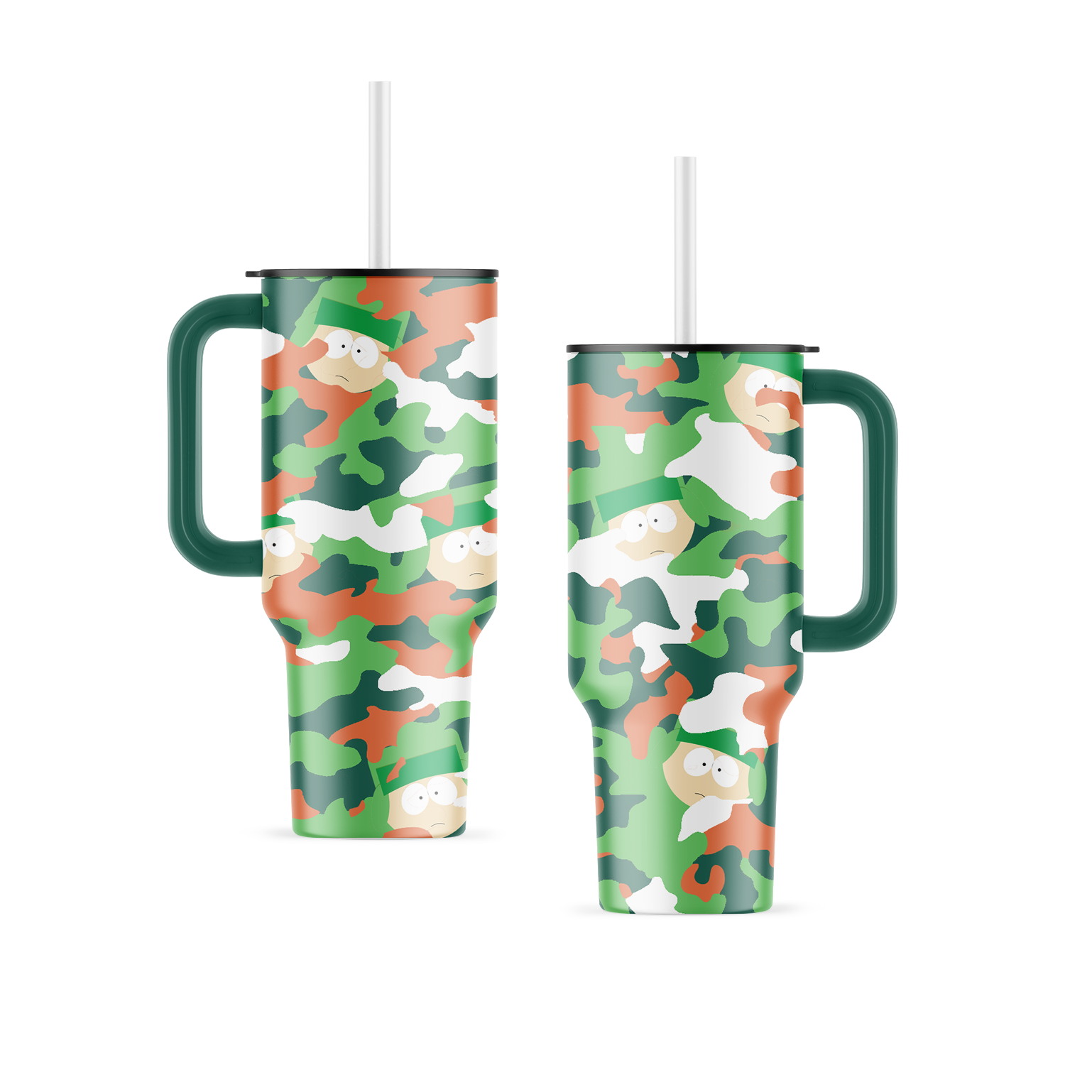 Kyle South Park Camo Coffee 40oz Tumbler With Handle | Exclusive Design