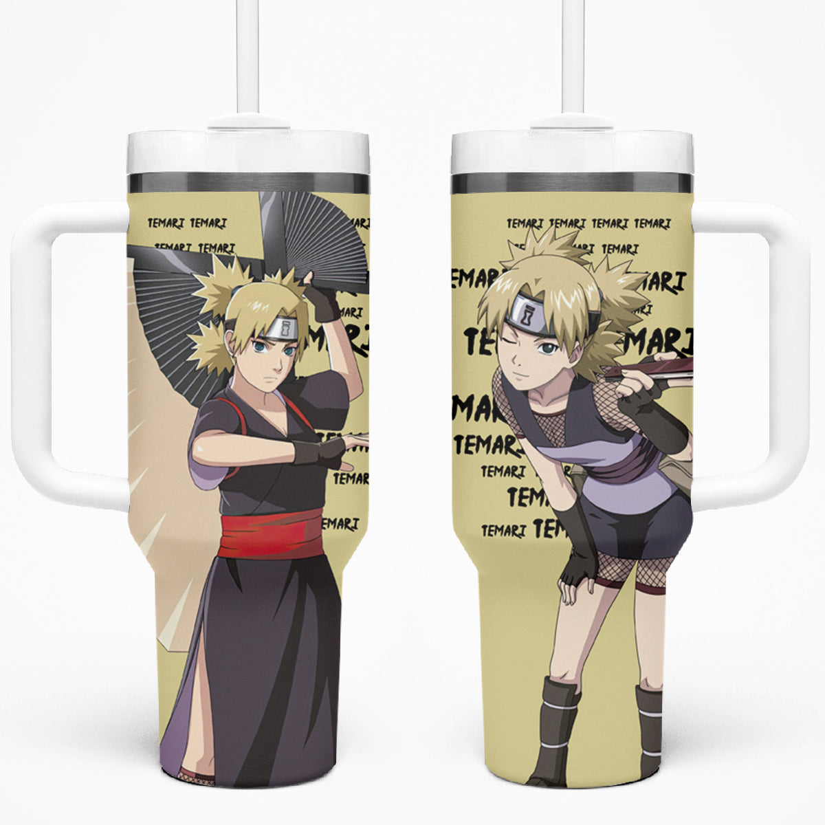 Temari 40oz Tumbler With Handle Style Manga