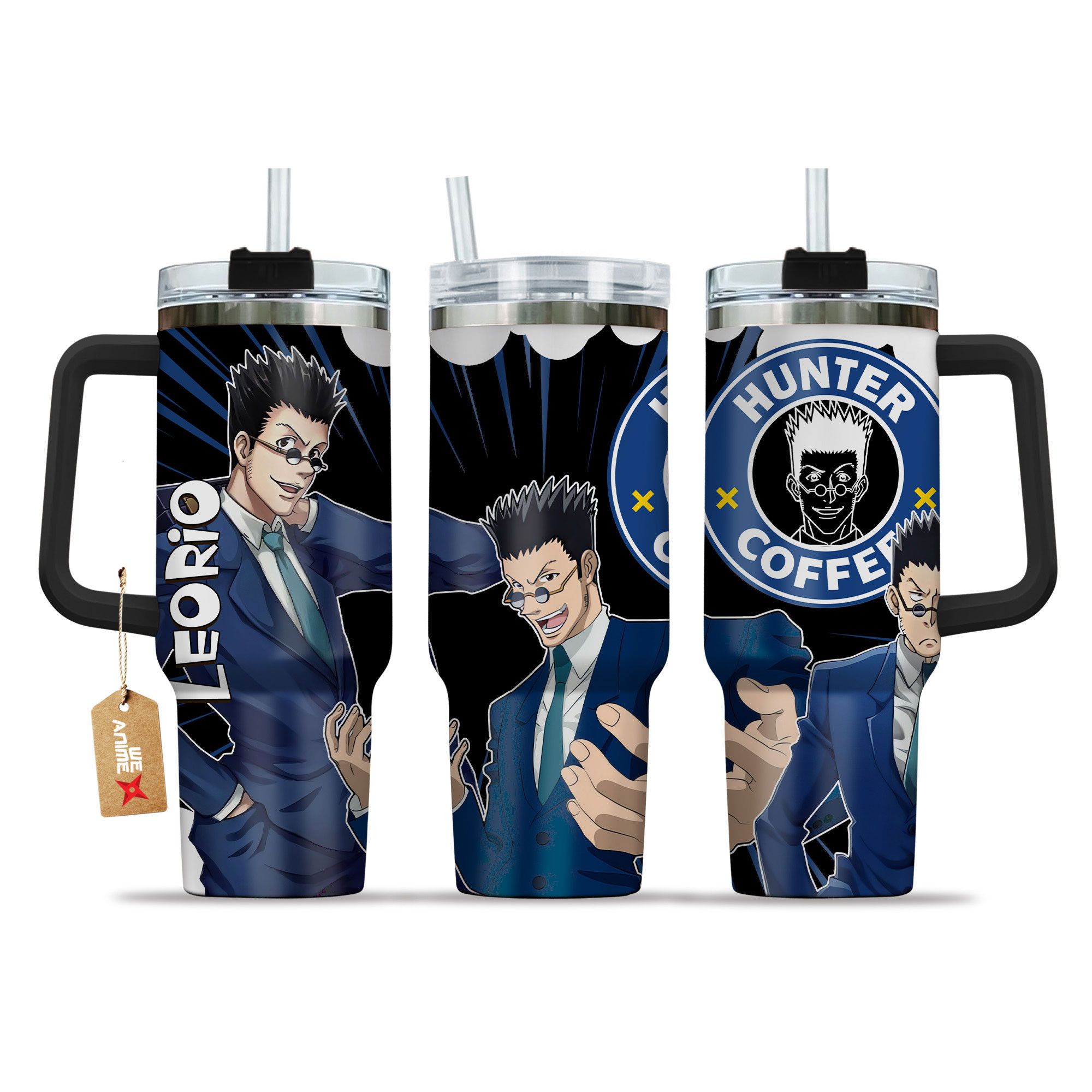 Leorio Paladiknight Coffee 40oz Tumbler Cup With Handle