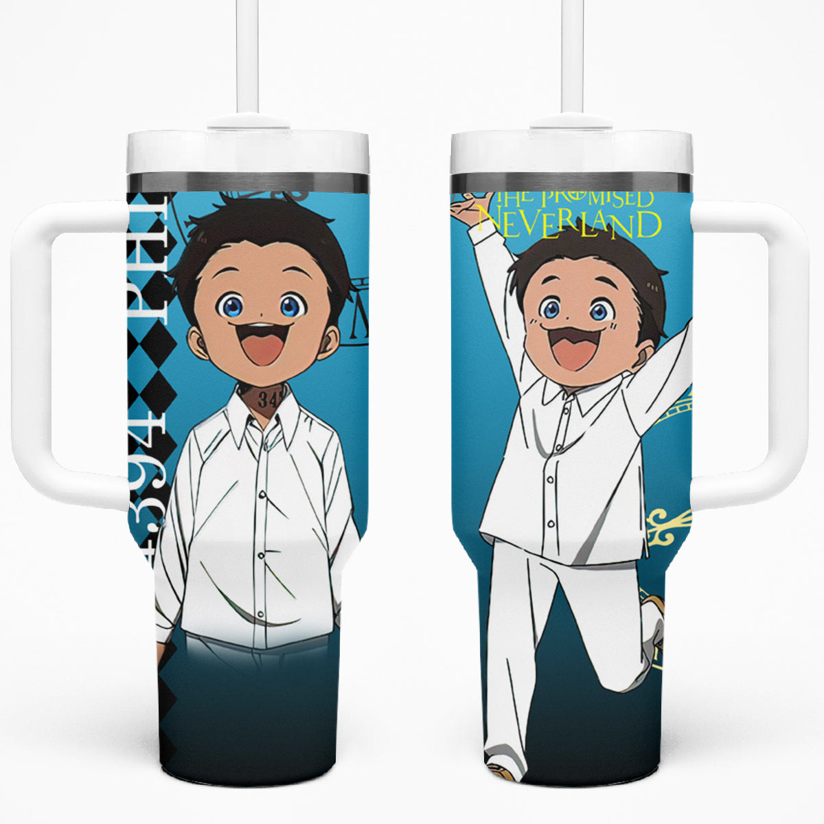 Phil 40oz Tumbler With Handle The Promised Neverland