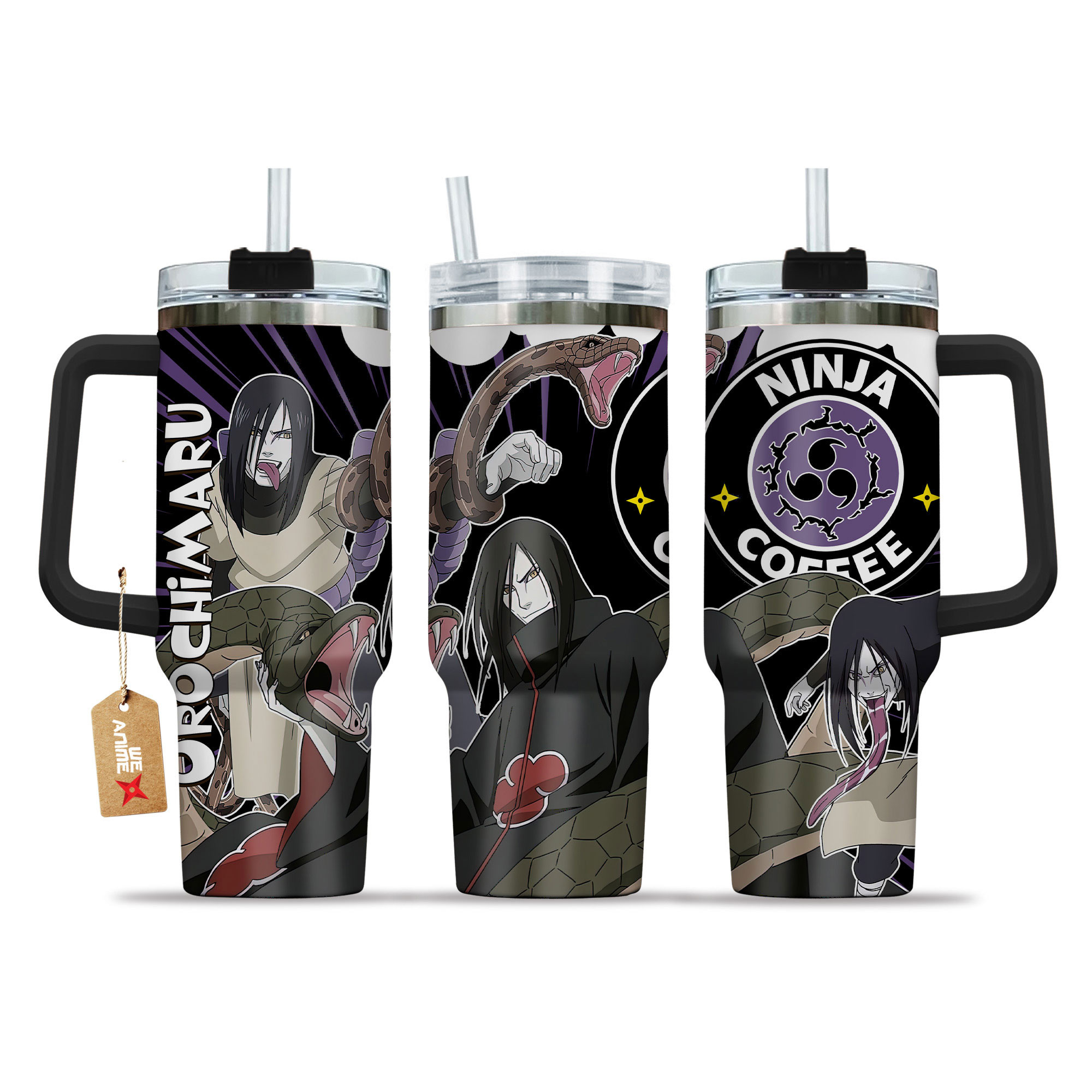 Orochimaru Coffee 40oz Tumbler Cup With Handle