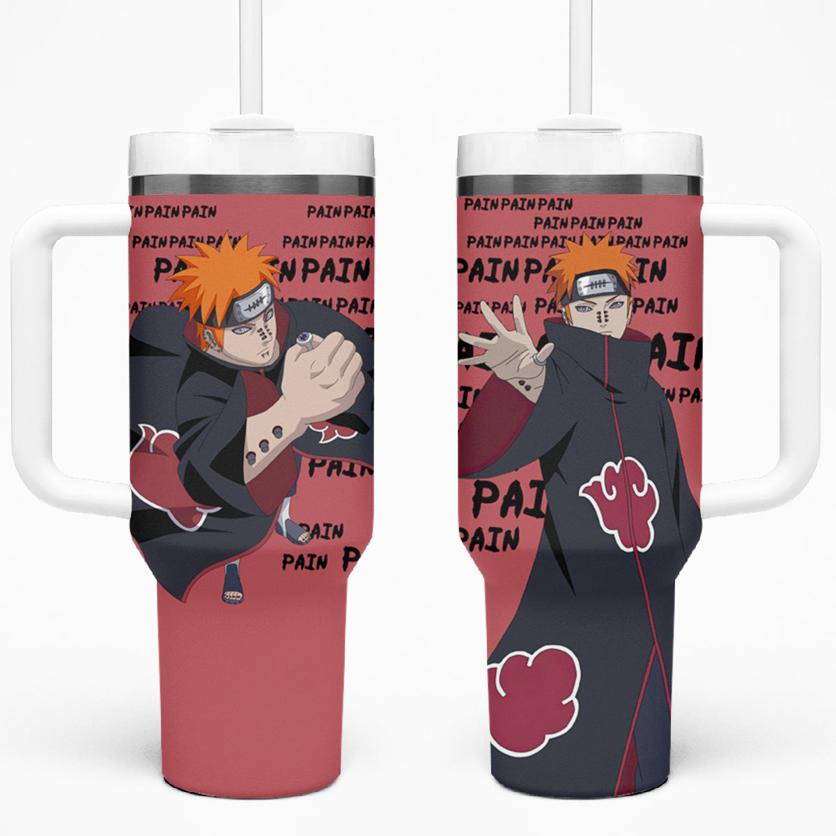 Pain 40oz Tumbler With Handle Style Manga