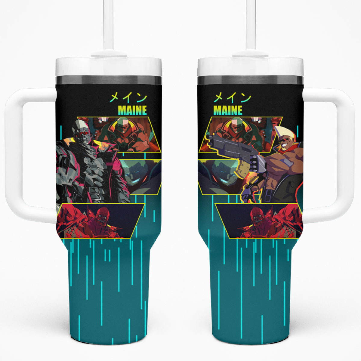 Maine 40oz Tumbler With Handle Cyberpunk