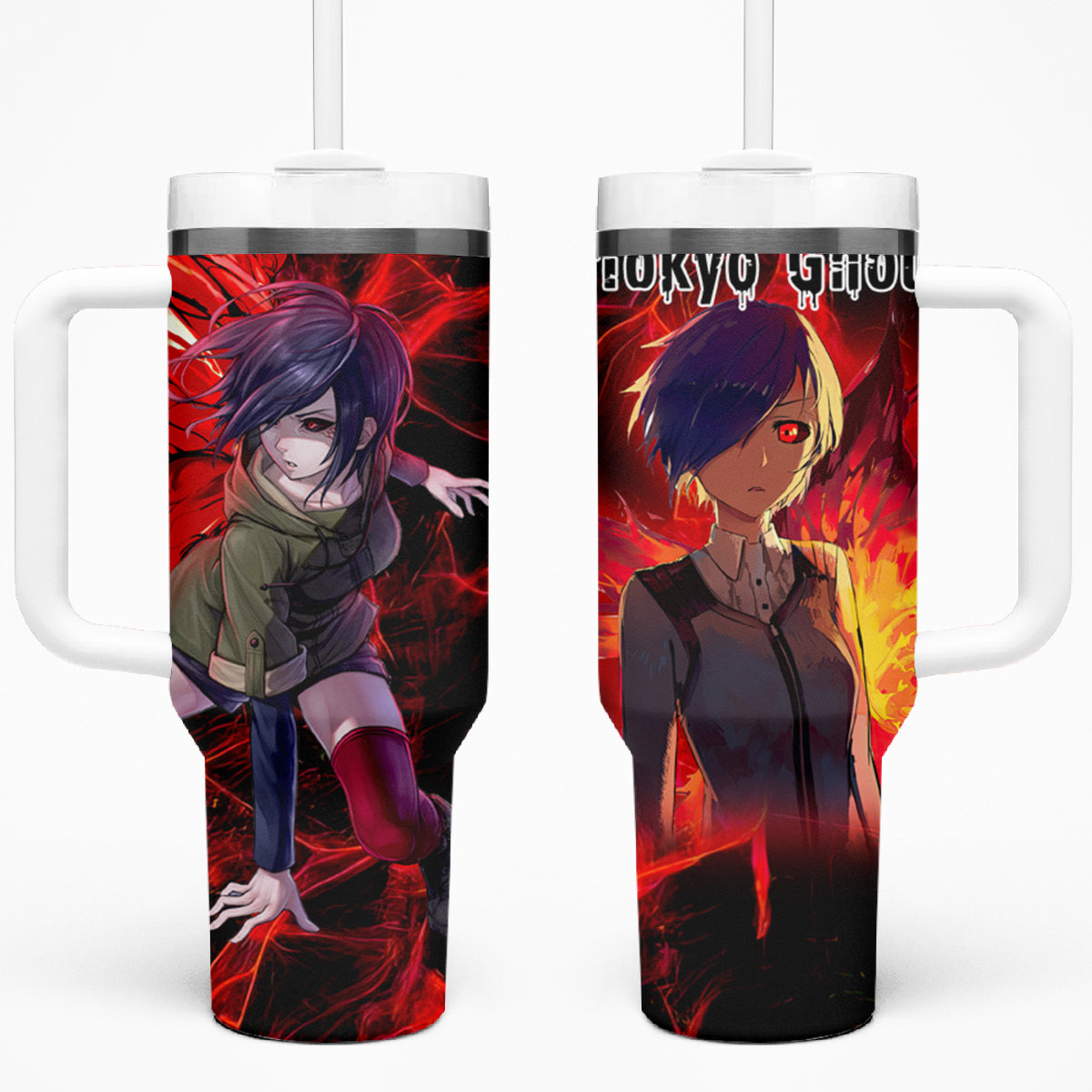 Touka Kirishima 40oz Tumbler With Handle Bleach