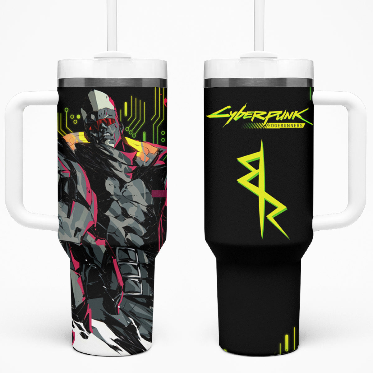 Maine 40oz Tumbler With Handle Cyberpunk
