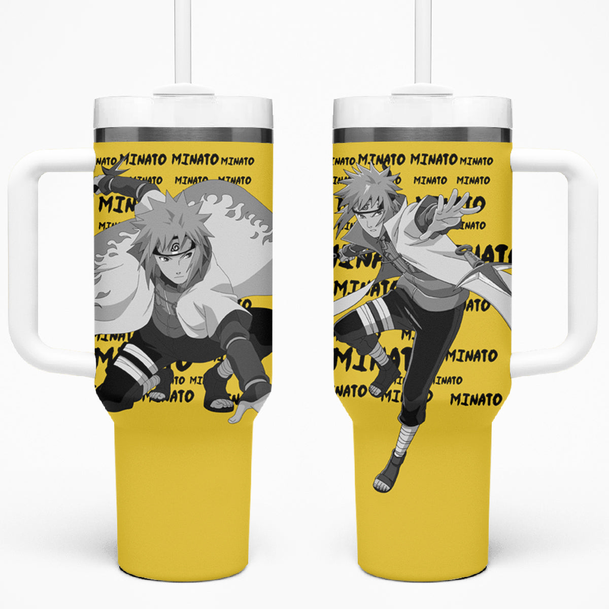 Minato Namikaze 40oz Tumbler With Handle Anime Style Manga