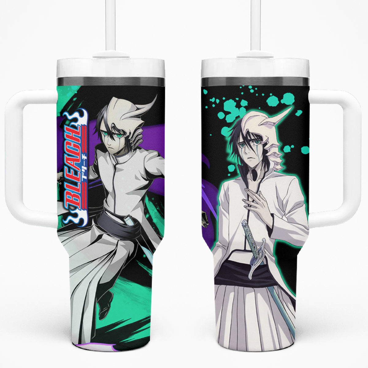 Ulquiorra Schiffer 40oz Tumbler With Handle Bleach