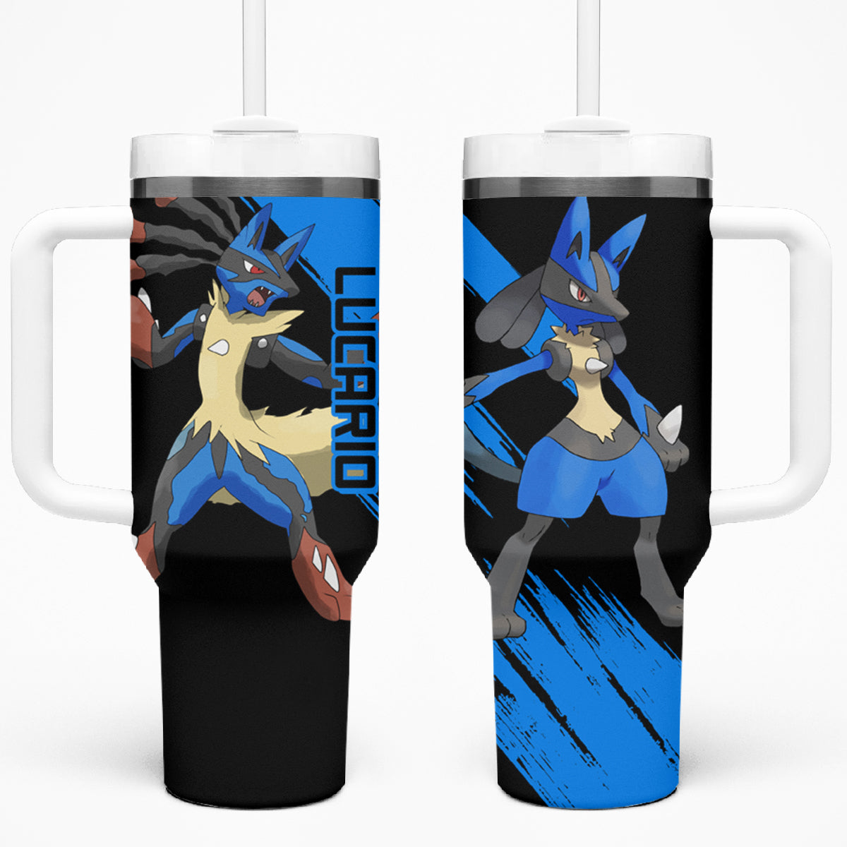 Lucario mix Mega Evolved 40oz Tumbler With Handle
