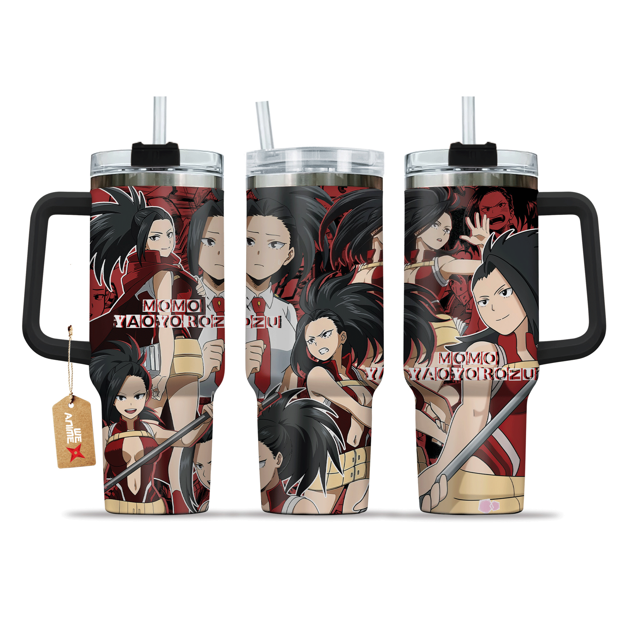 Momo Yaoyorozu 40oz Tumbler Cup With Handle Anime Cup