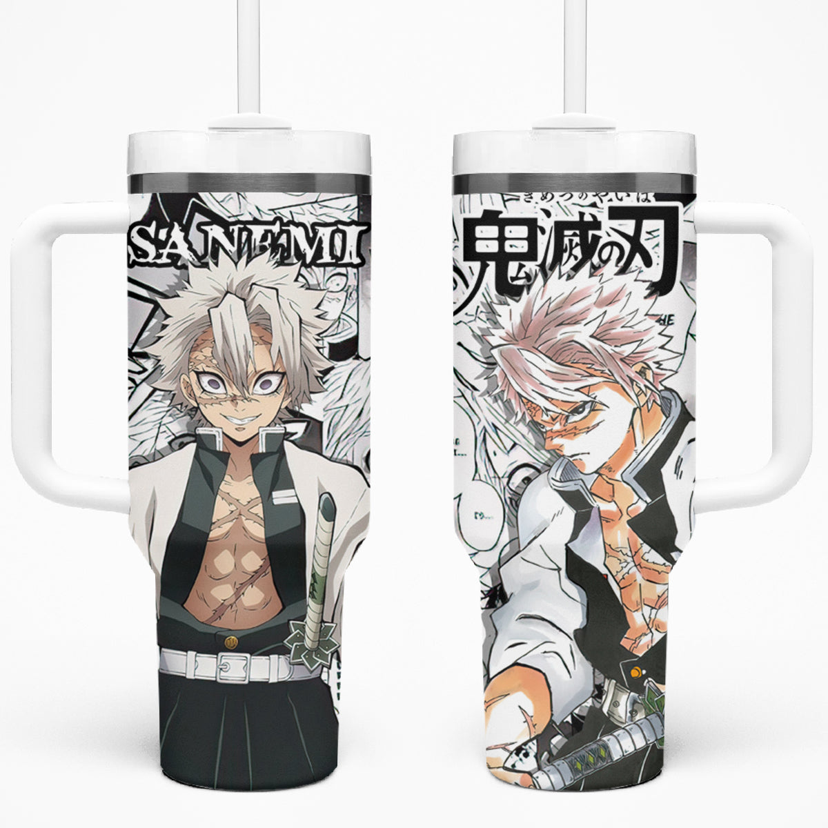Sanemi Shinazugawa 40oz Tumbler With Handle Demon Slayer