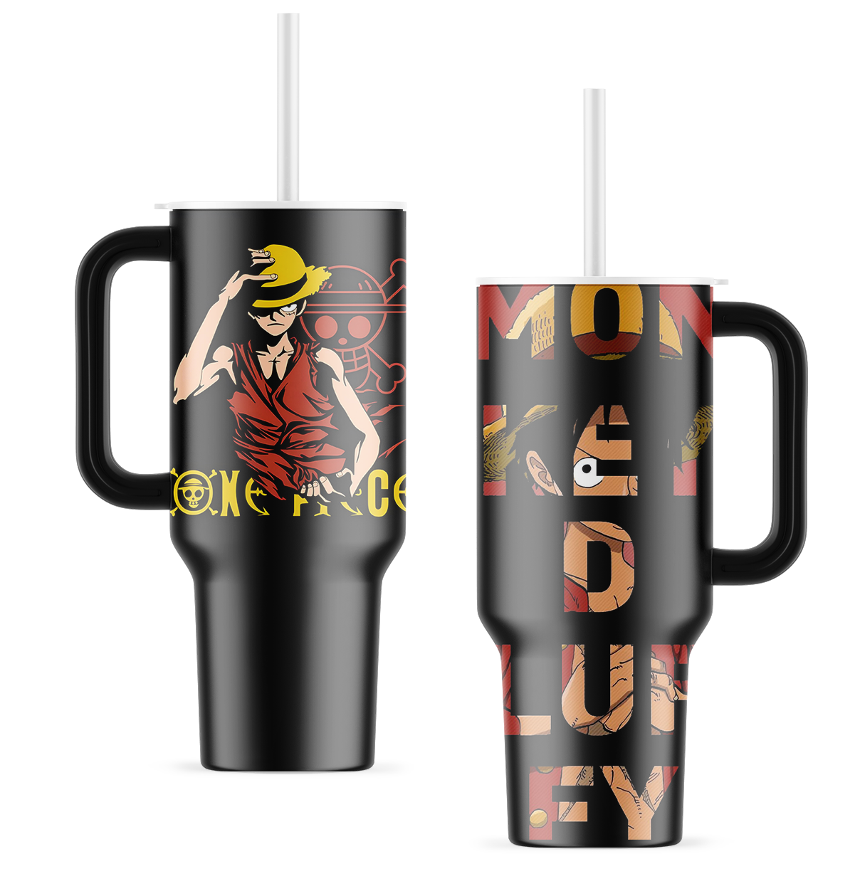 Monkey D. Luffy One Piece Coffee 40oz Tumbler With Handle | Exclusive Design