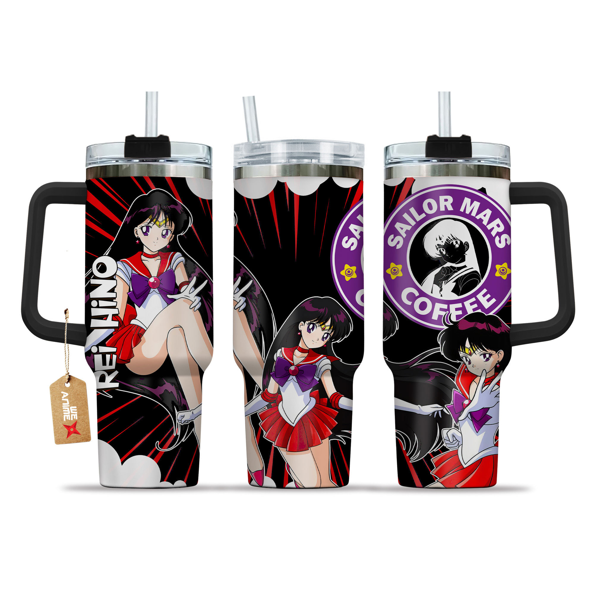 Rei Hino Coffee 40oz Tumbler Cup With Handle