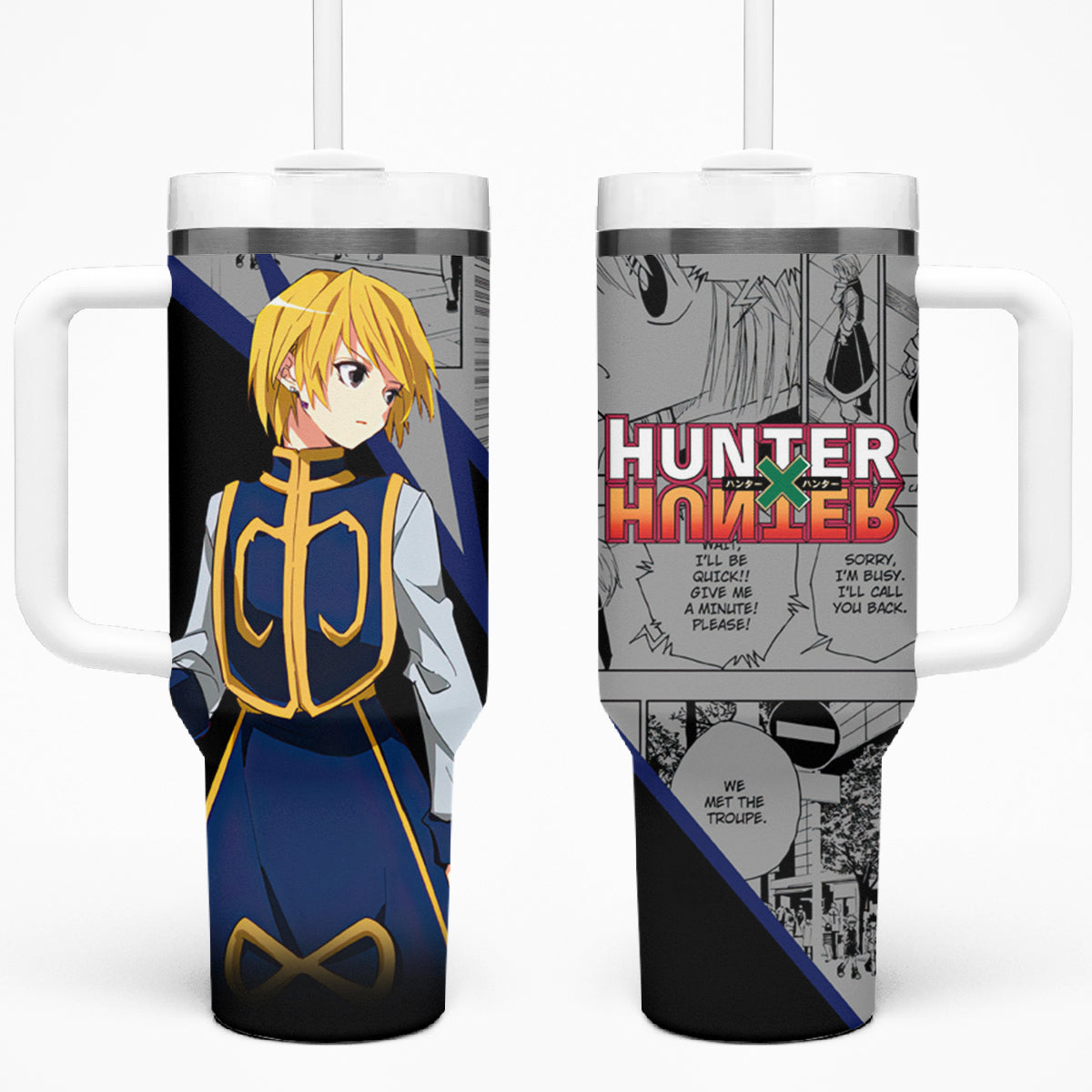 Kurapika 40oz Tumbler With Handle Manga Style