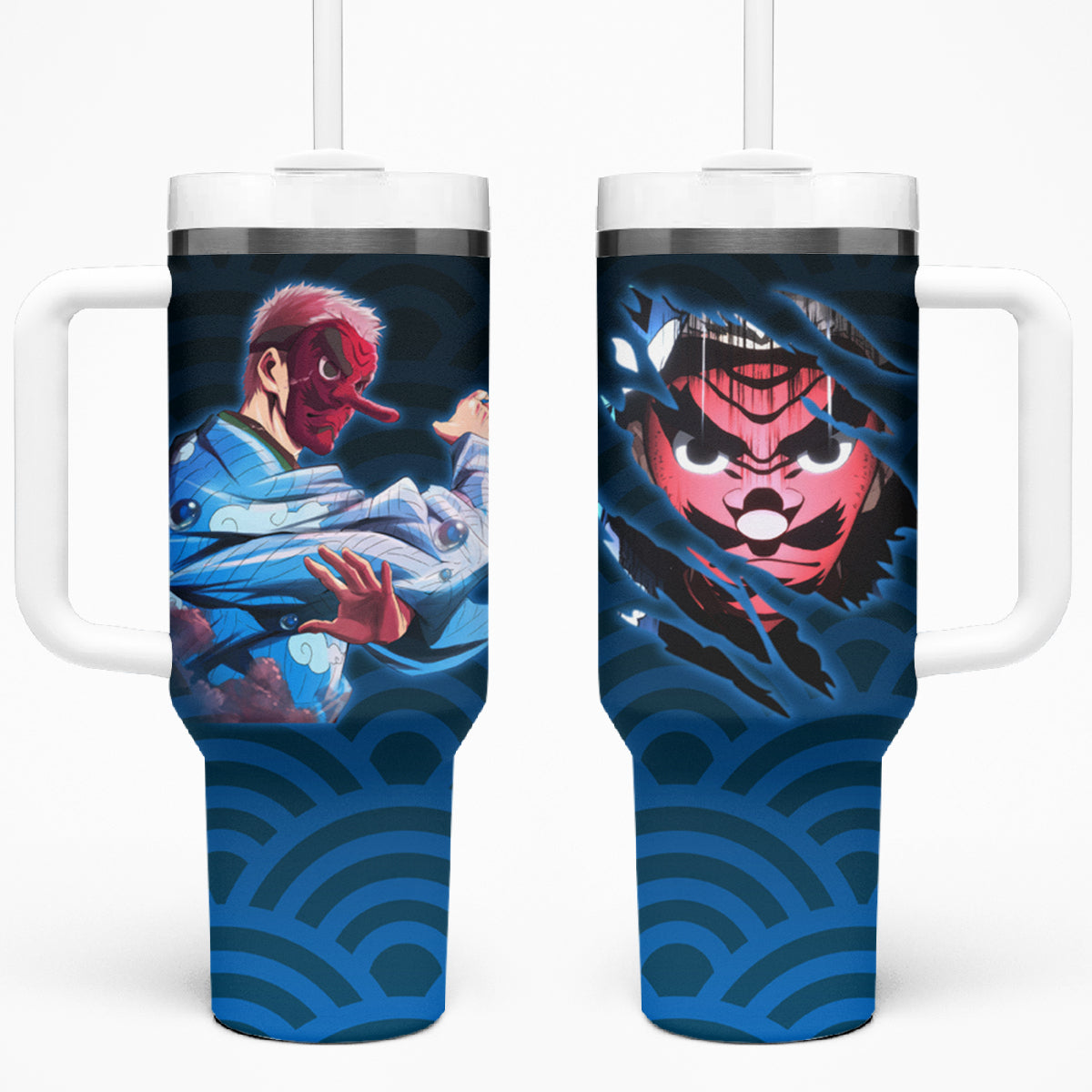 Sakonji Urokodaki 40oz Tumbler With Handle Demon Slayer