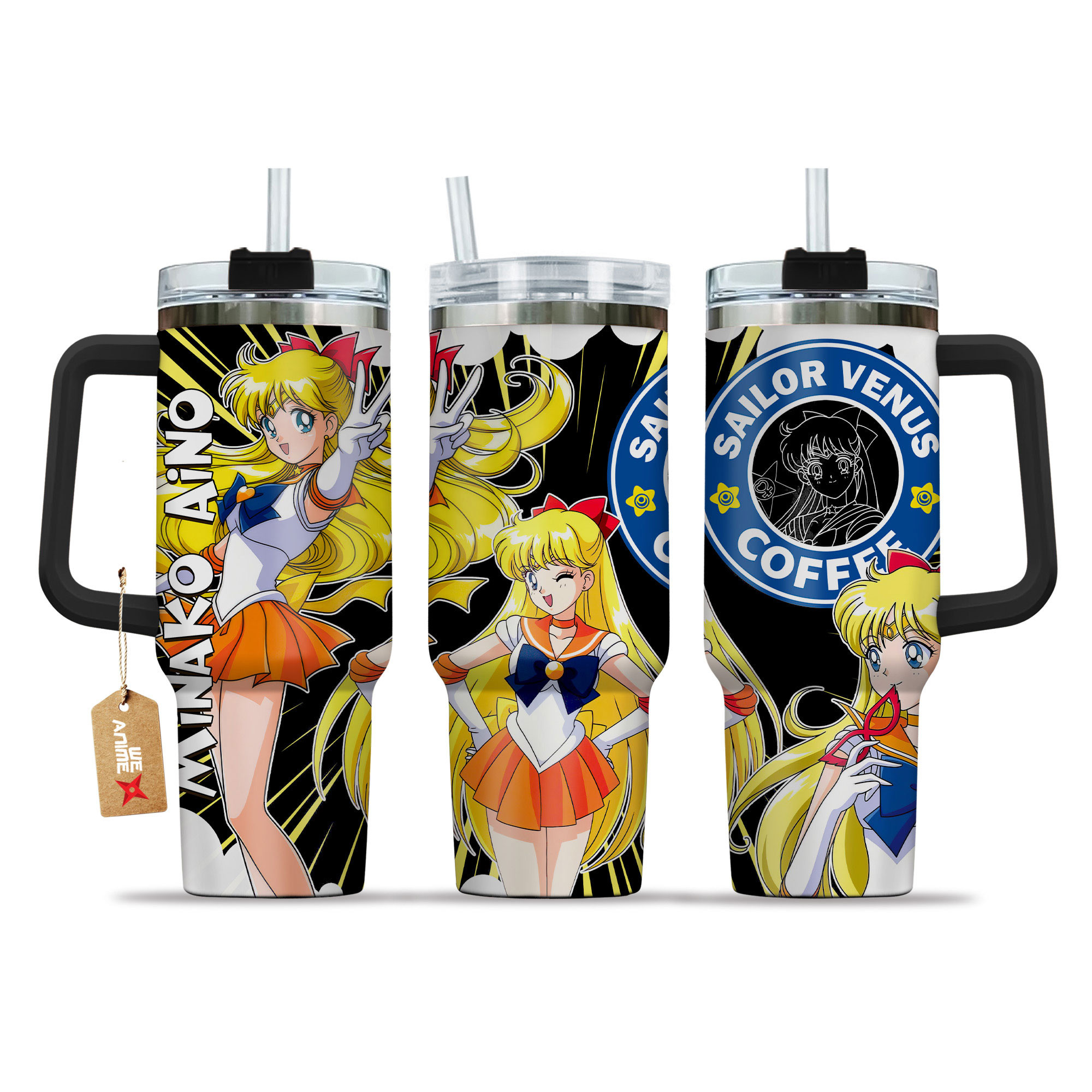 Minako Aino Coffee 40oz Tumbler Cup With Handle