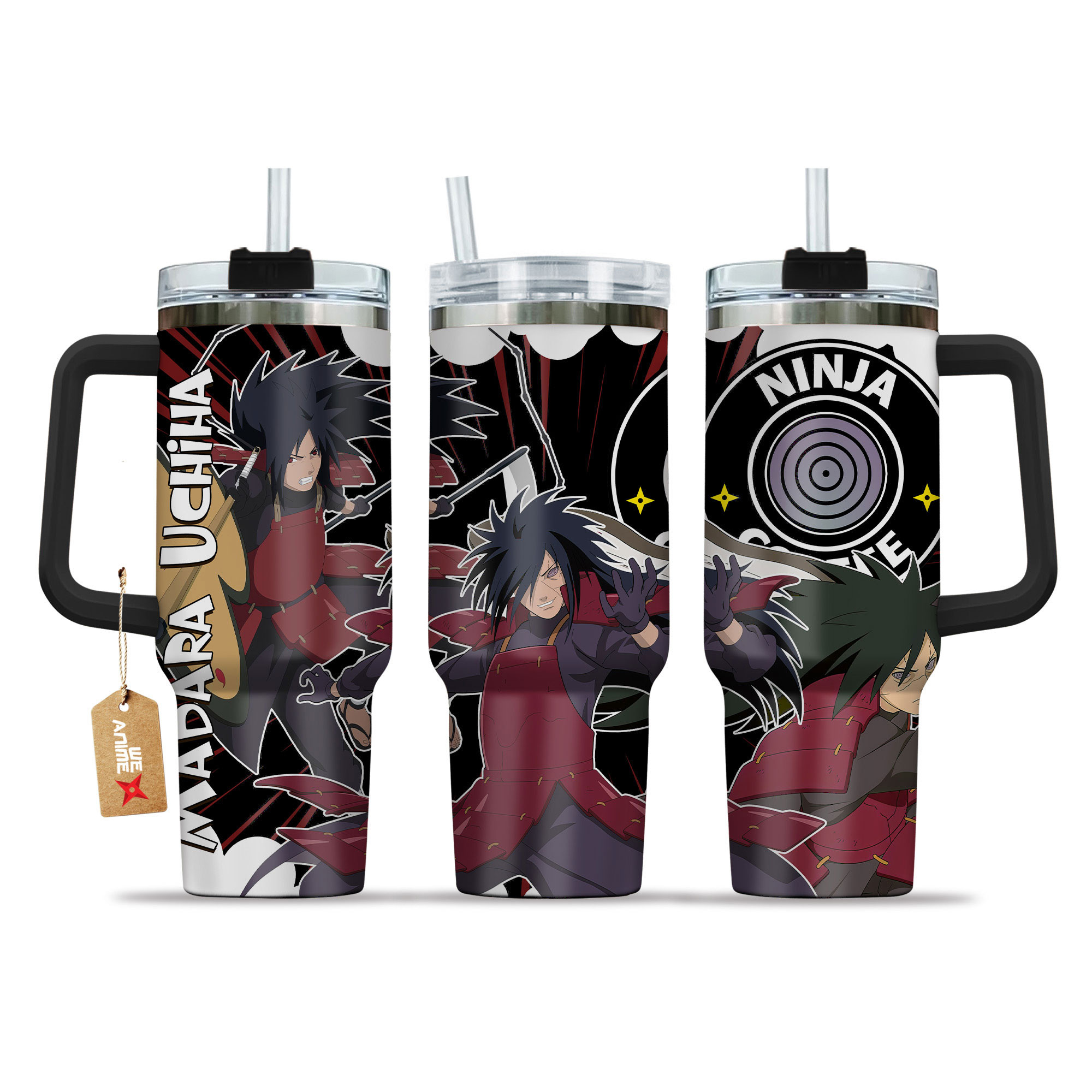 Madara Uchiha Coffee 40oz Tumbler Cup With Handle