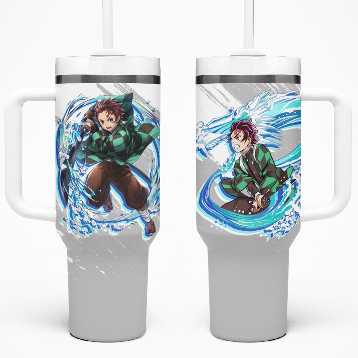 Tanjiro 40oz Tumbler With Handle Demon Slayer
