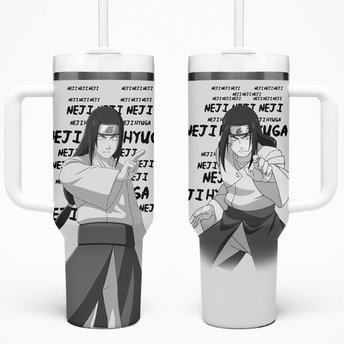 Neji Hyuga 40oz Tumbler With Handle Style Manga