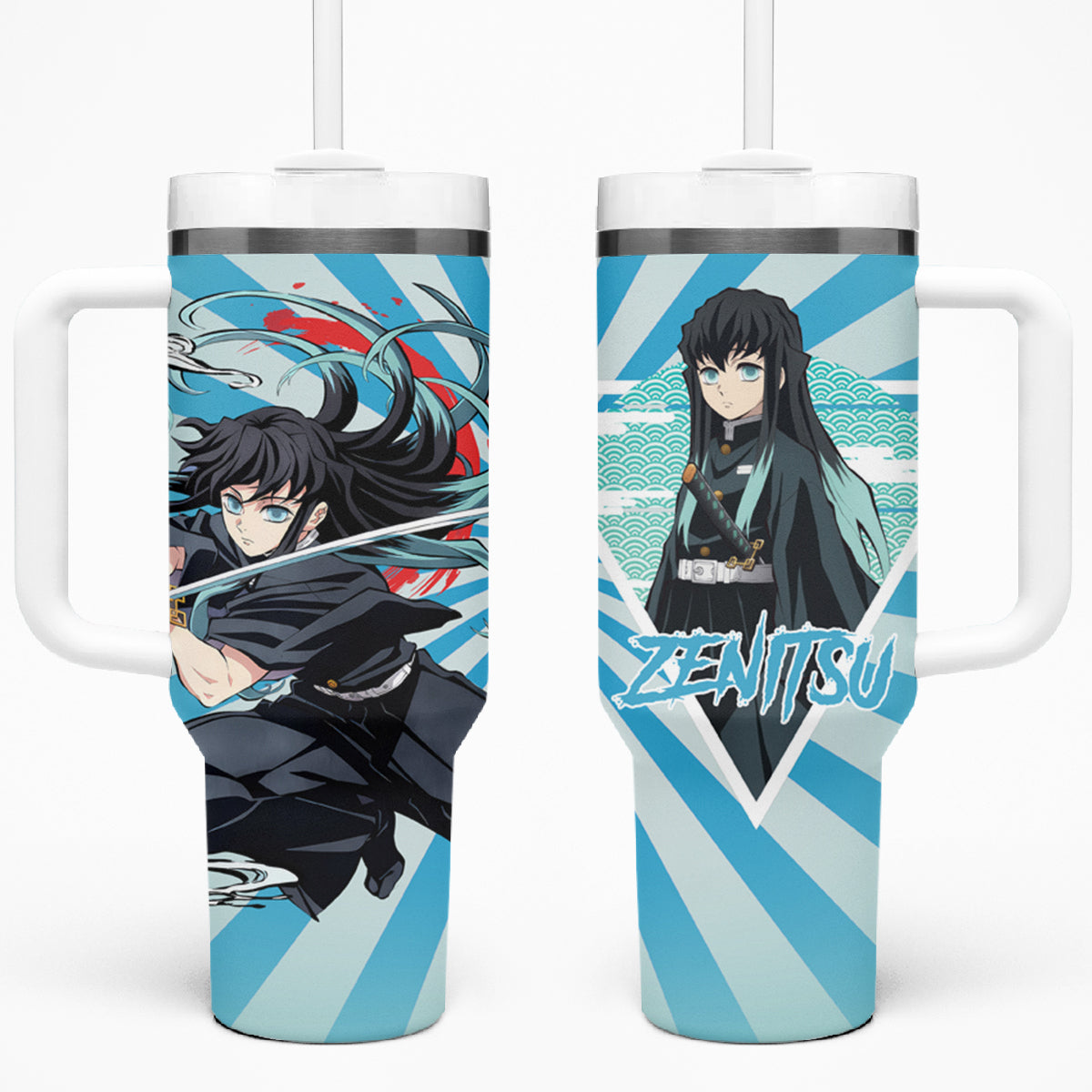 Muichiro Tokito 40oz Tumbler With Handle Demon Slayer