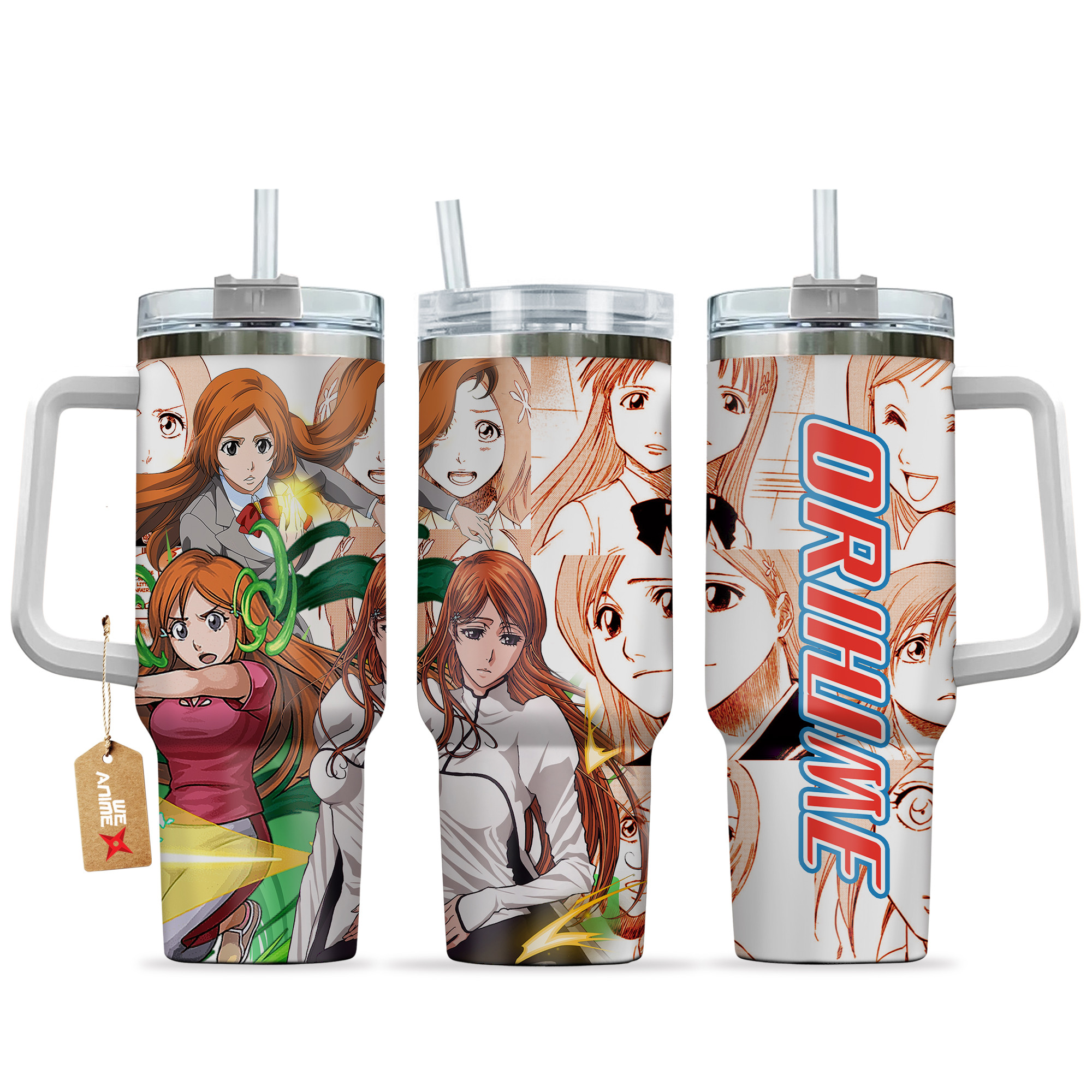 Orihime Inoue 40oz Tumbler Cup With Handle Manga Art