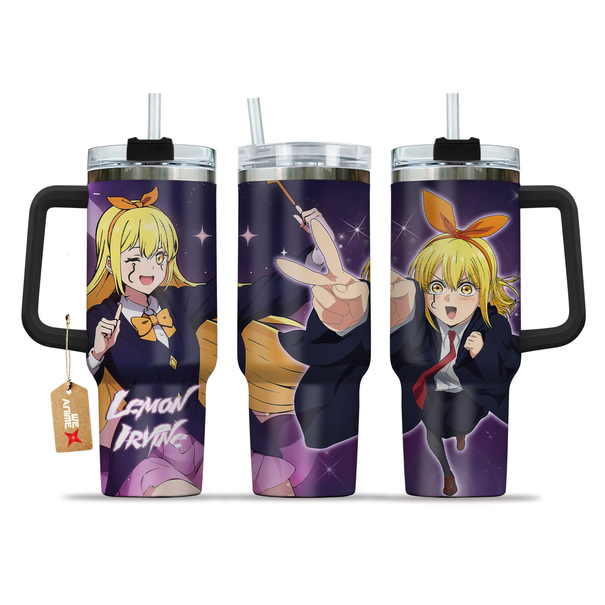 Lemon Irvine Anime 40oz Tumbler Cup With Handle Name