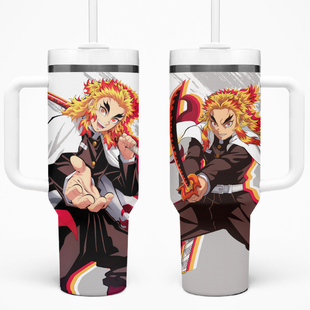 Kyojuro Rengoku 40oz Tumbler With Handle Demon Slayer
