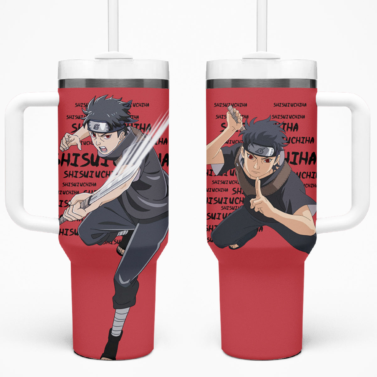 Shisui Uchiha 40oz Tumbler With Handle Style Manga