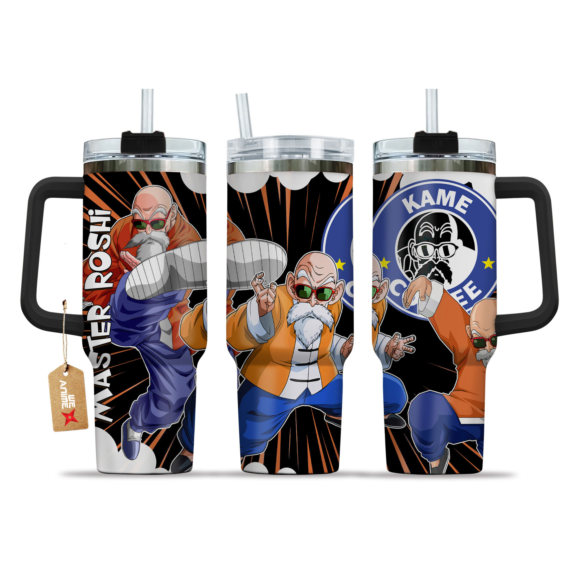 Master Roshi Coffee 40oz Tumbler Cup With Handle
