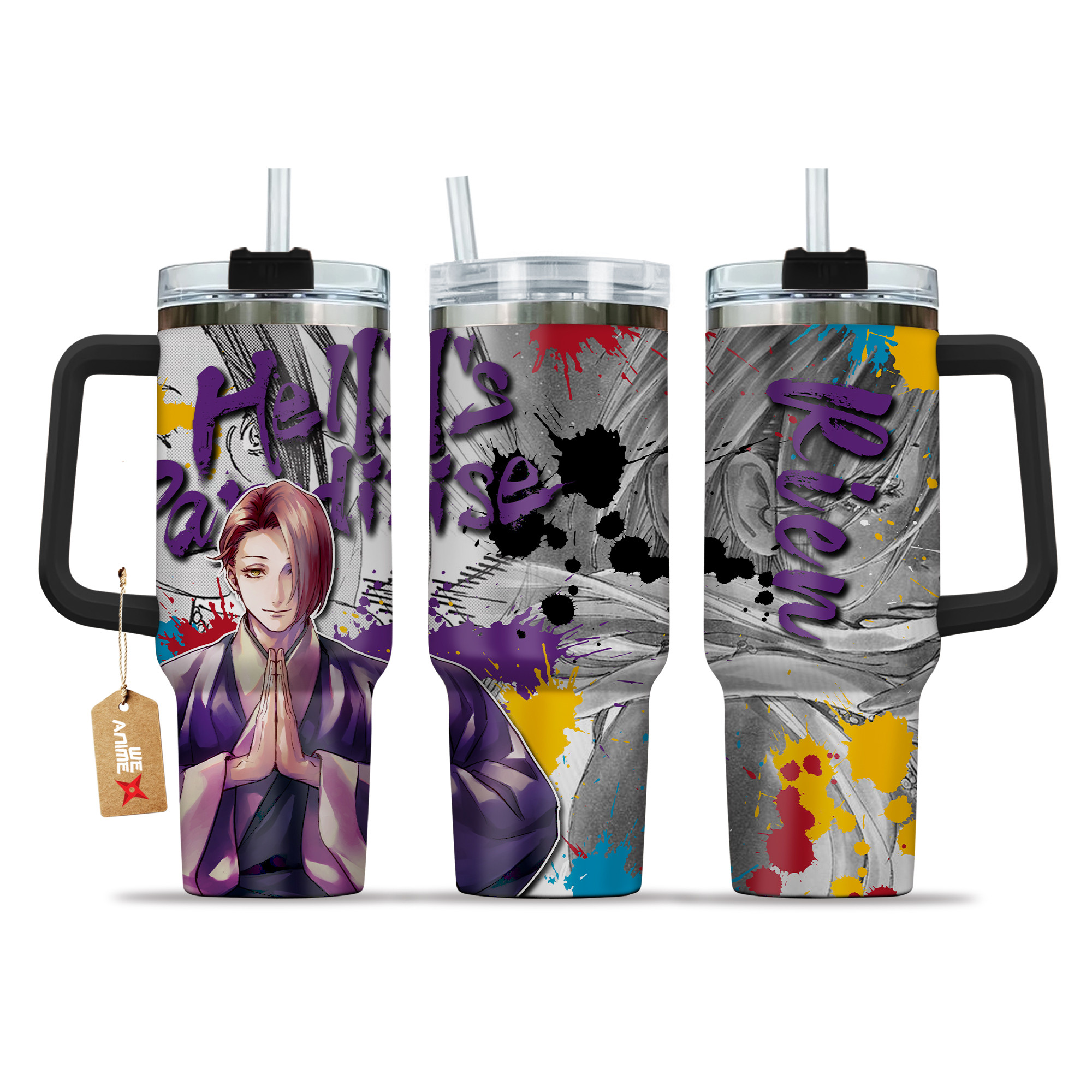 Rien 40oz Tumbler Cup With Handle Anime Cup