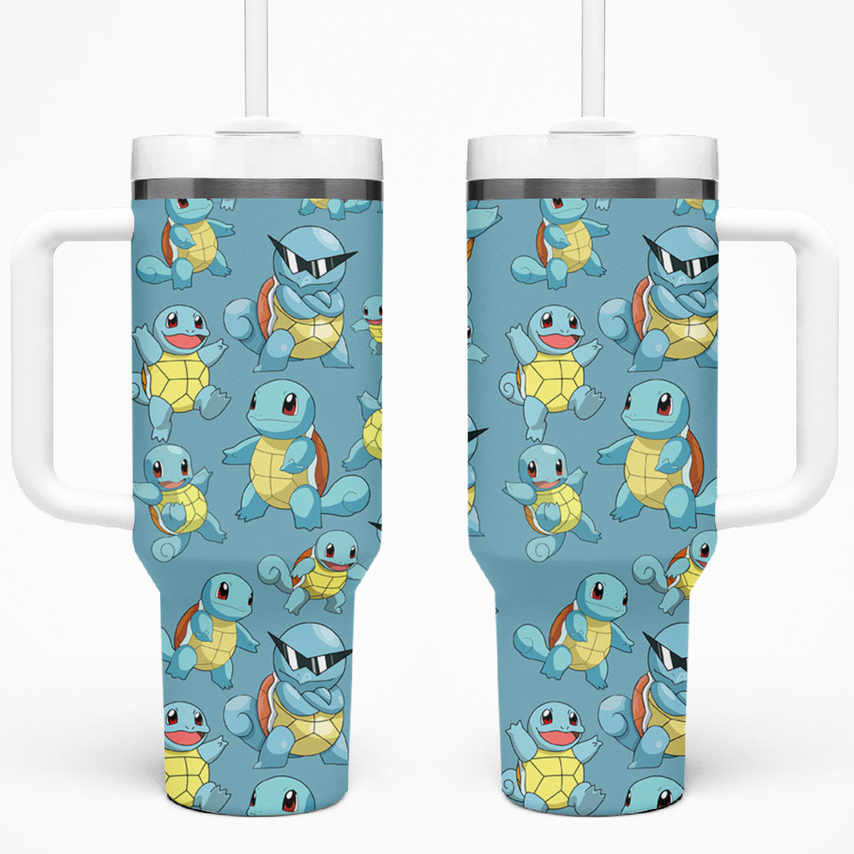 Squirtle 40oz Tumbler With Handle Pattern Style
