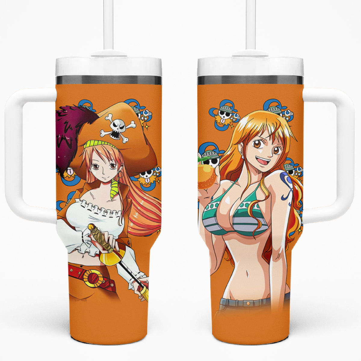 Nami 40oz Tumbler With Handle Anime Movie Red