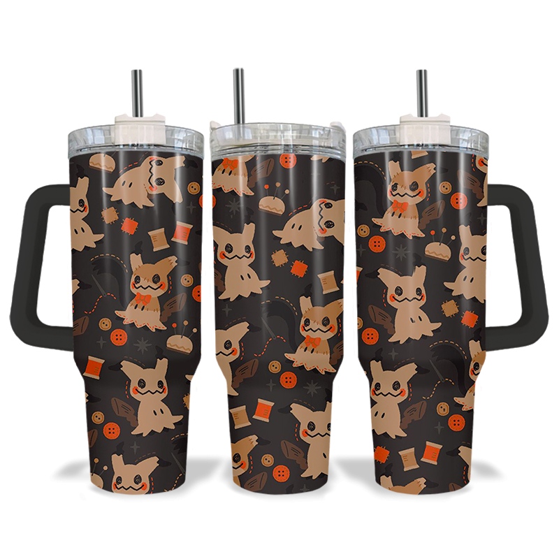 Mimikyu Pokemon Full-print Coffee 40oz Tumbler With Handle | Exclusive Design