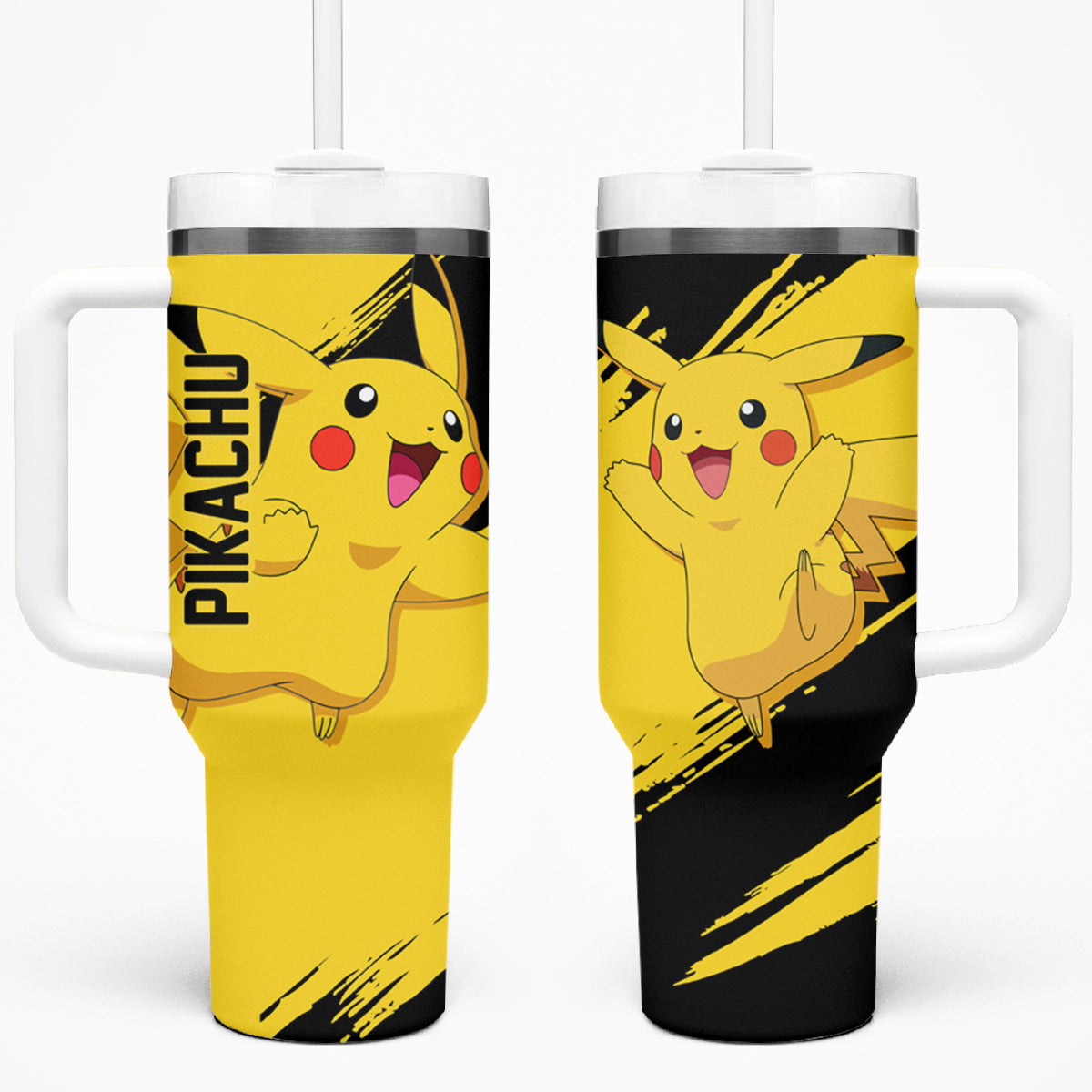 Pikachu 40oz Tumbler With Handle Poemon Anime