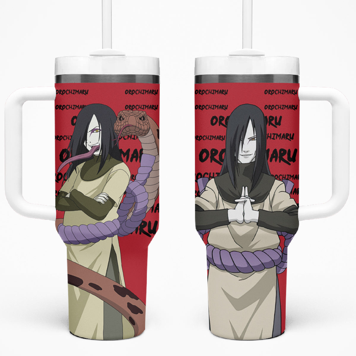 Orochimaru 40oz Tumbler With Handle Anime Style Manga
