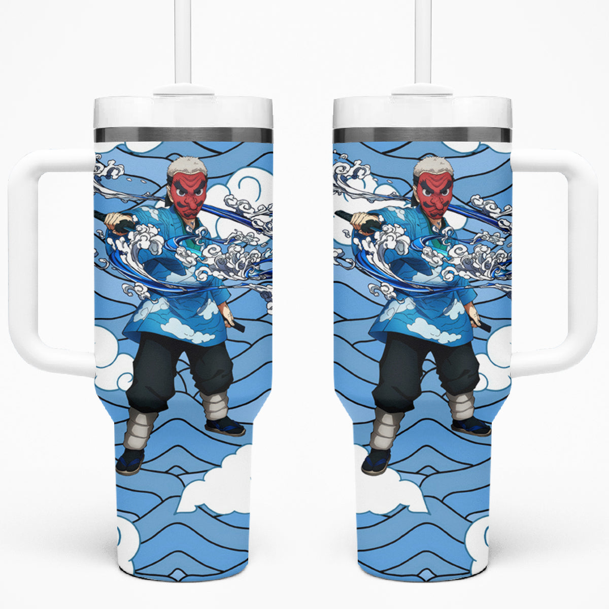 Sakonji 40oz Tumbler With Handle Demon Slayer