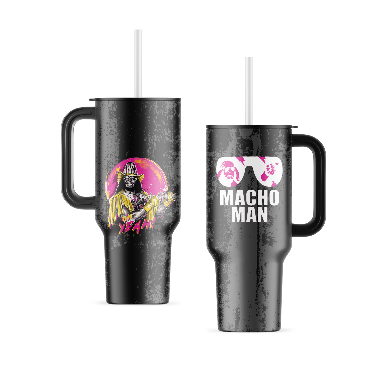 Macho Man Randy Savage Coffee 40oz Tumbler With Handle | Exclusive Design