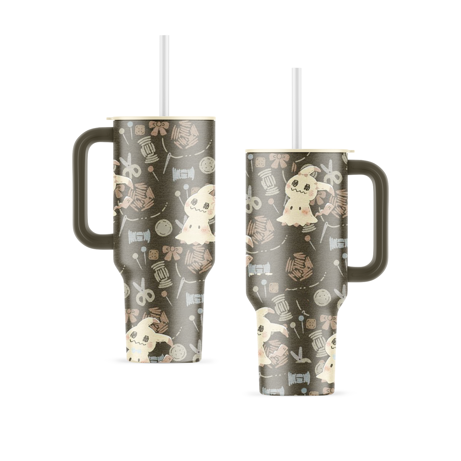 Mimikyu Pokemon Coffee 40oz Tumbler With Handle | Exclusive Design