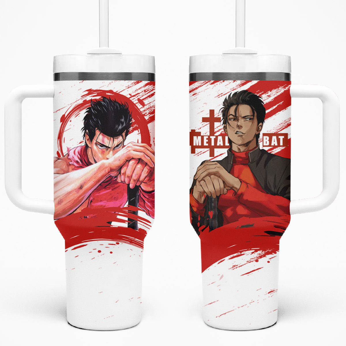 Metal Bat 40oz Tumbler With Handle One Punch Man