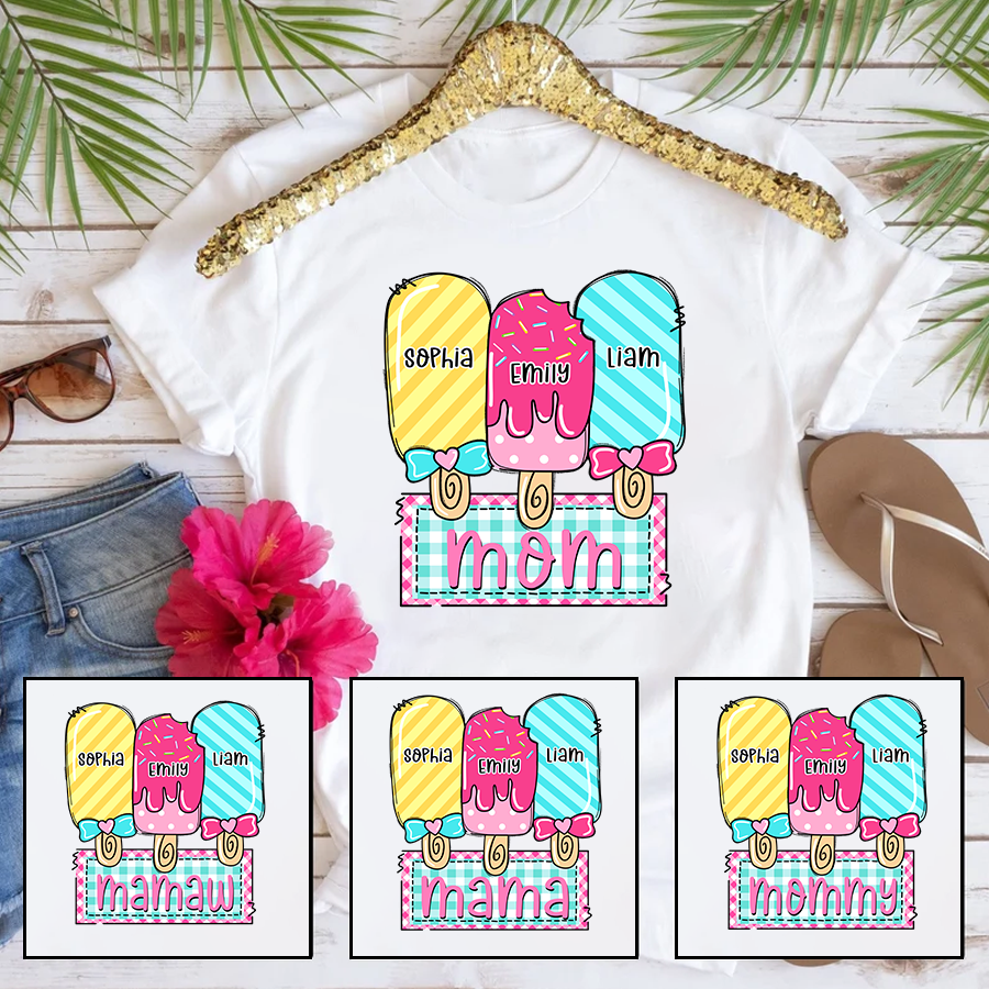 Mom Ice cream summer and kids CL01 T-Shirt