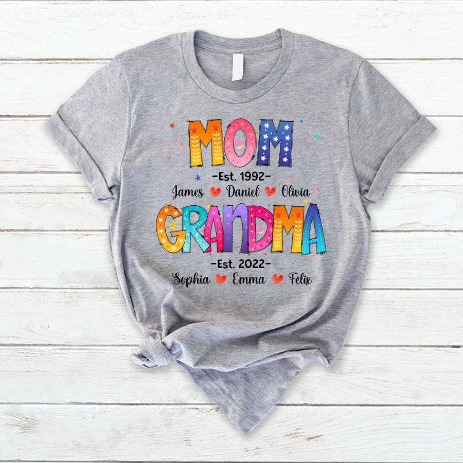Mom Grandma Est T-Shirt